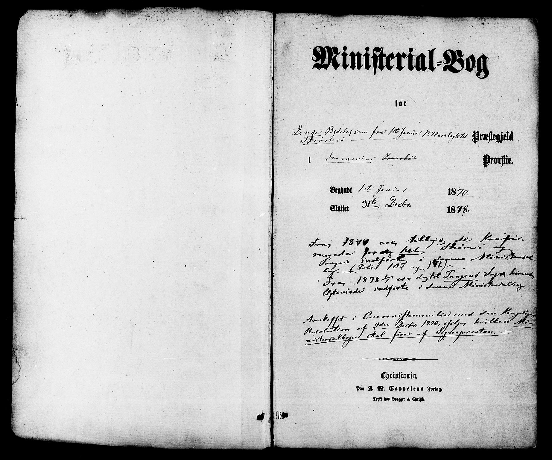 Strømsø kirkebøker, AV/SAKO-A-246/F/Fa/L0020: Parish register (official) no. I 20, 1870-1878