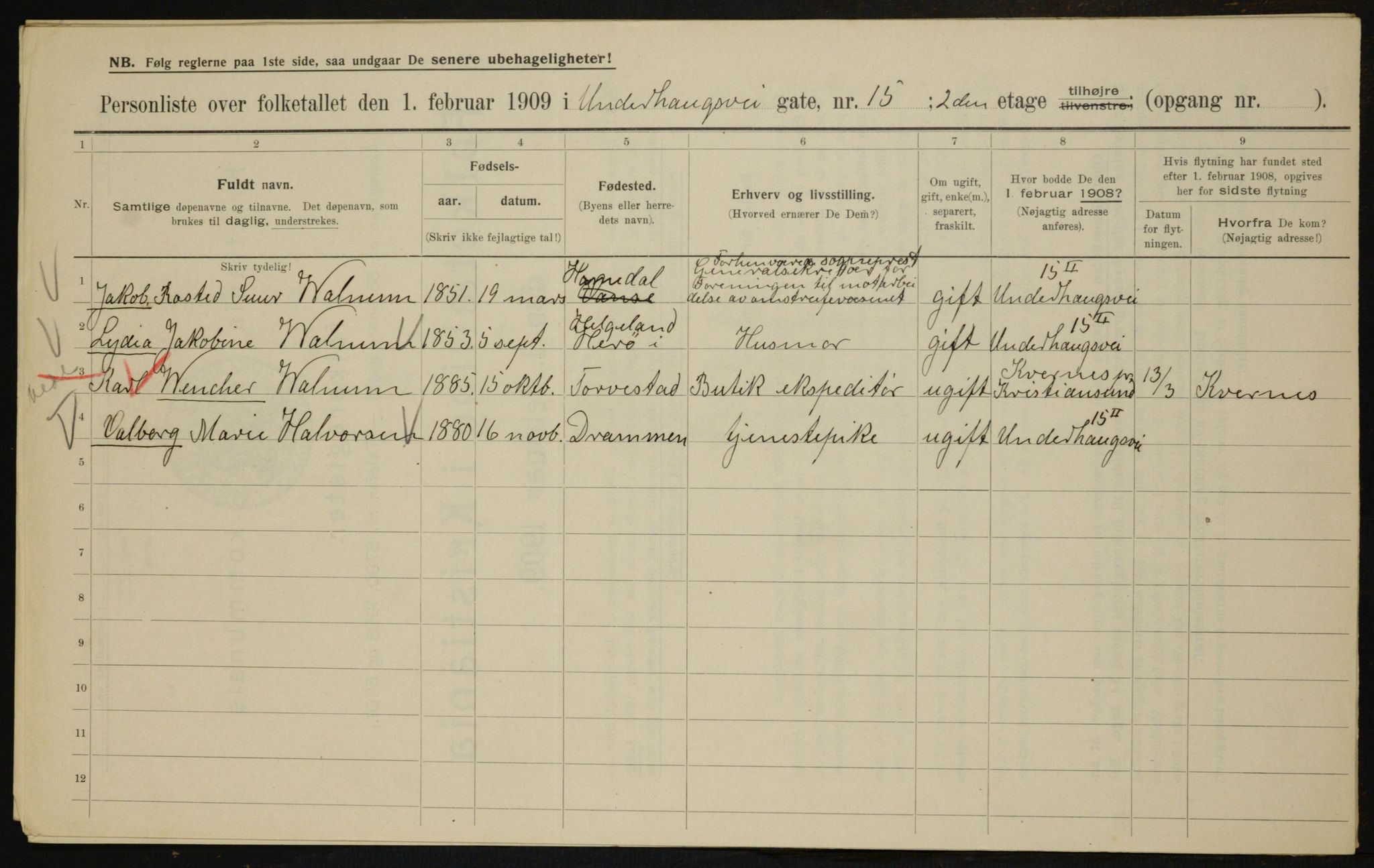 OBA, Municipal Census 1909 for Kristiania, 1909, p. 108772