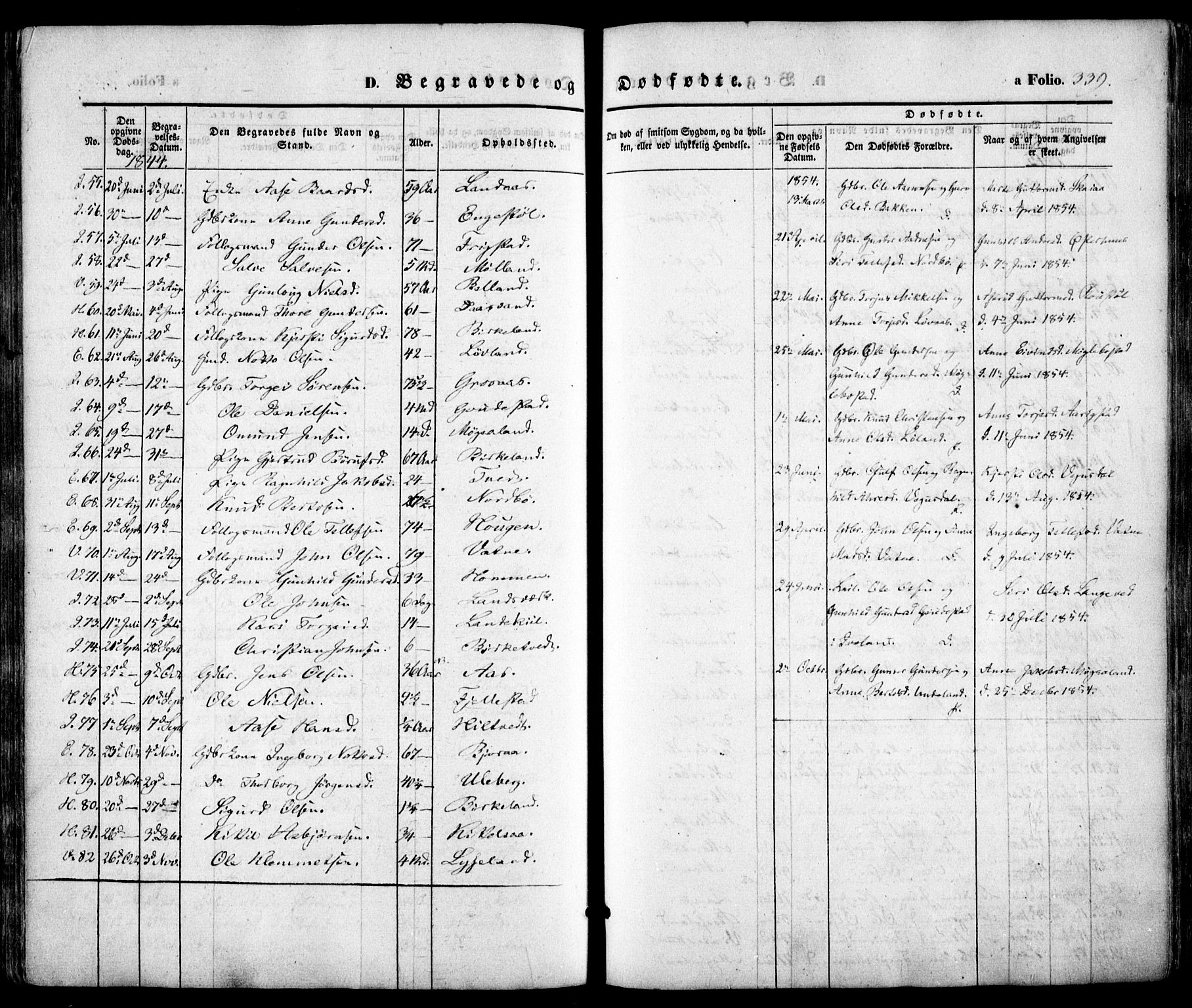 Evje sokneprestkontor, AV/SAK-1111-0008/F/Fa/Faa/L0005: Parish register (official) no. A 5, 1843-1865, p. 339