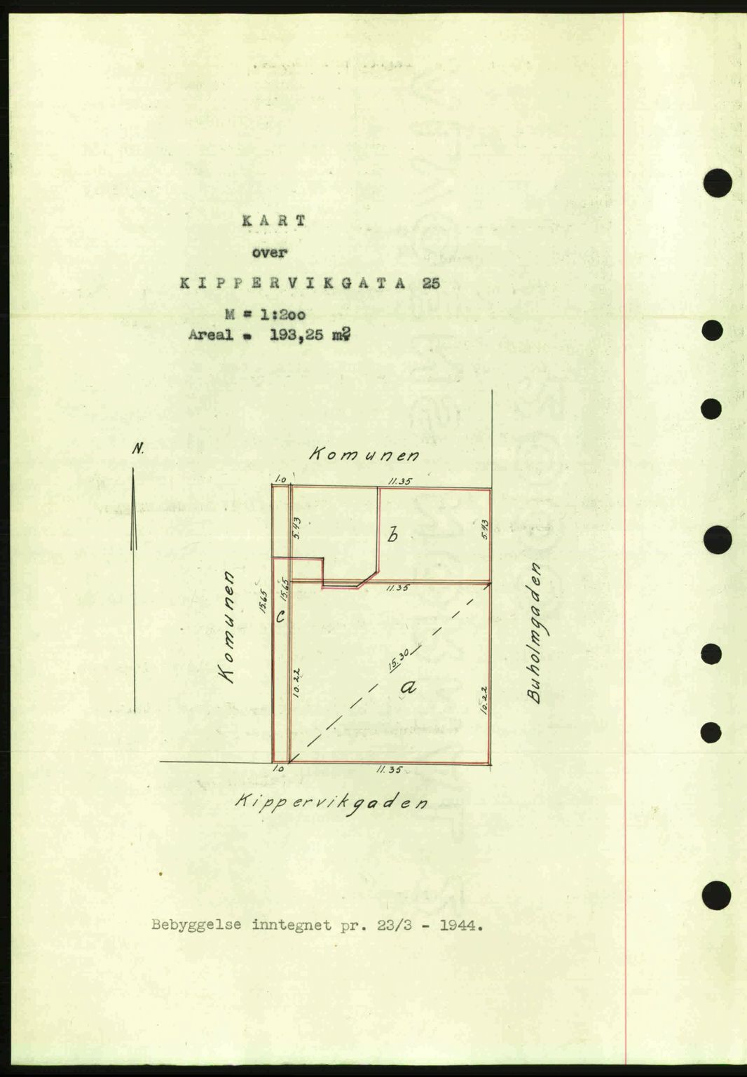 Ålesund byfogd, AV/SAT-A-4384: Mortgage book no. 36a, 1944-1945, Diary no: : 292/1944