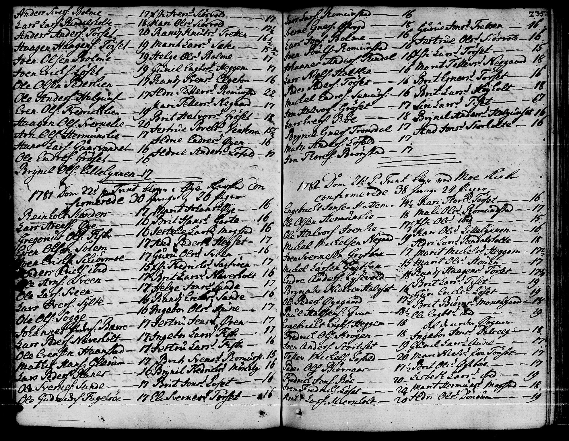 Ministerialprotokoller, klokkerbøker og fødselsregistre - Møre og Romsdal, AV/SAT-A-1454/595/L1039: Parish register (official) no. 595A01, 1750-1796, p. 235