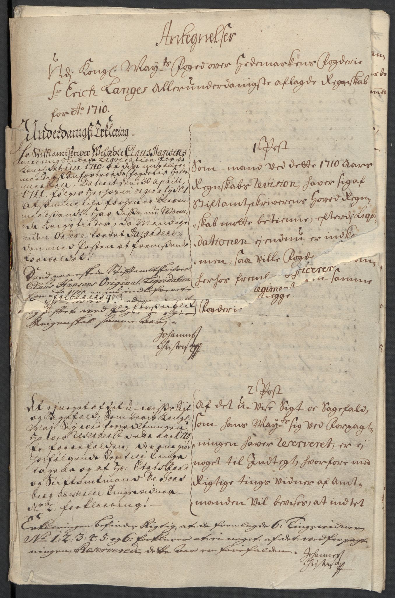 Rentekammeret inntil 1814, Reviderte regnskaper, Fogderegnskap, RA/EA-4092/R16/L1046: Fogderegnskap Hedmark, 1710, p. 328