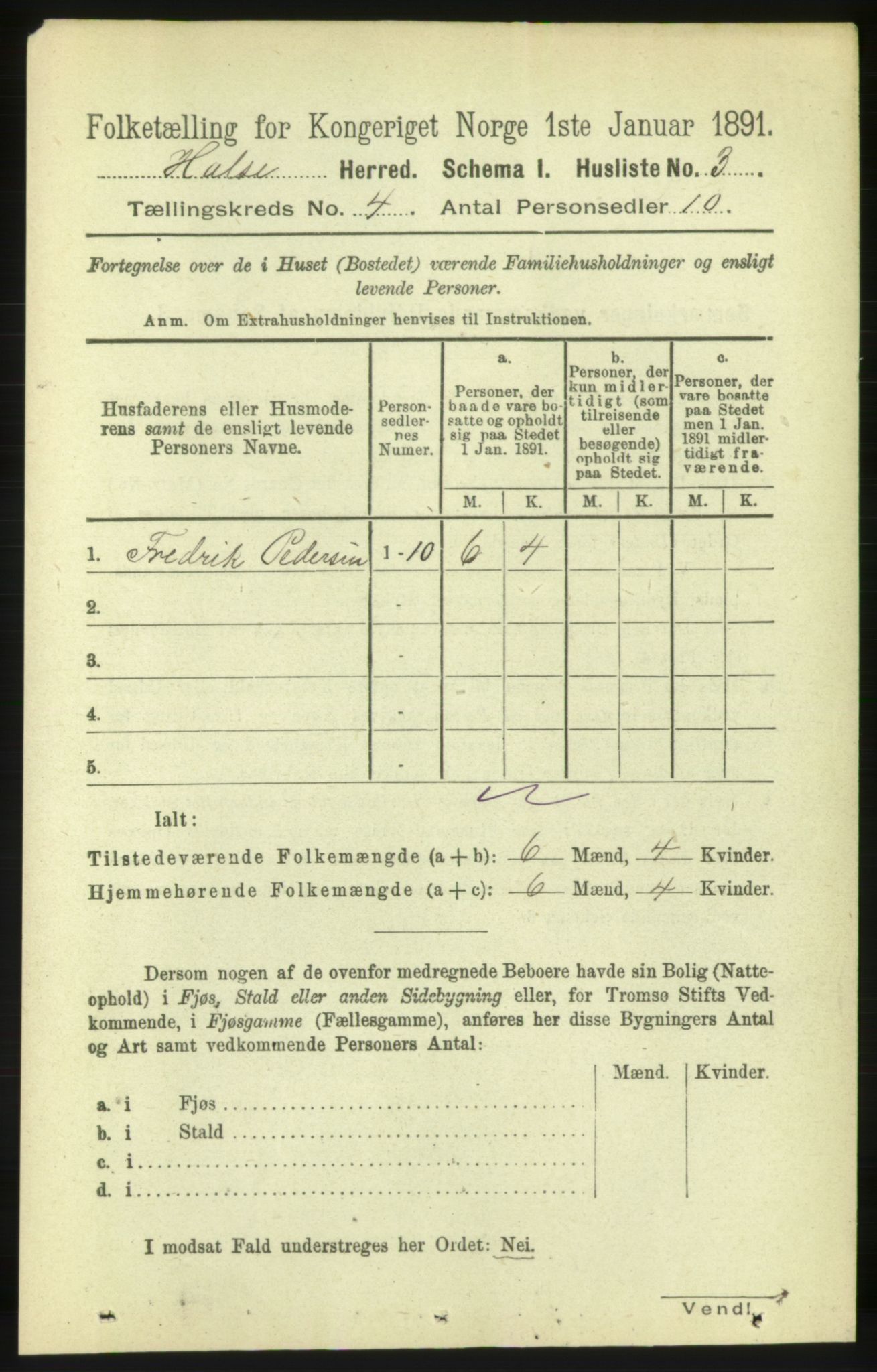 RA, 1891 census for 1571 Halsa, 1891, p. 940