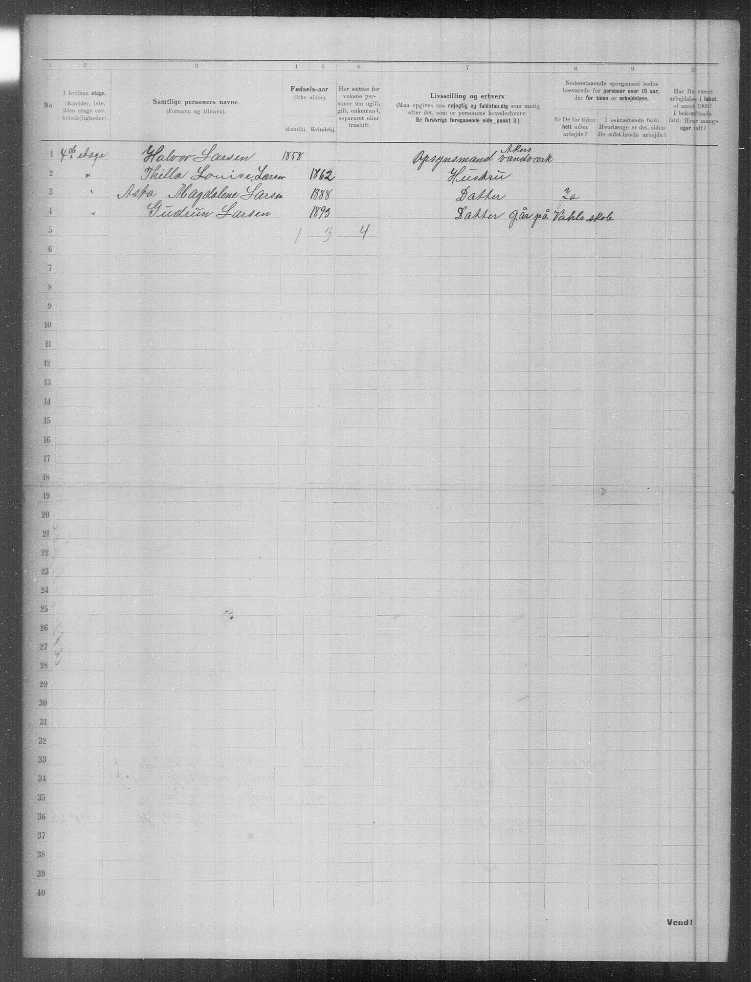 OBA, Municipal Census 1903 for Kristiania, 1903, p. 7408