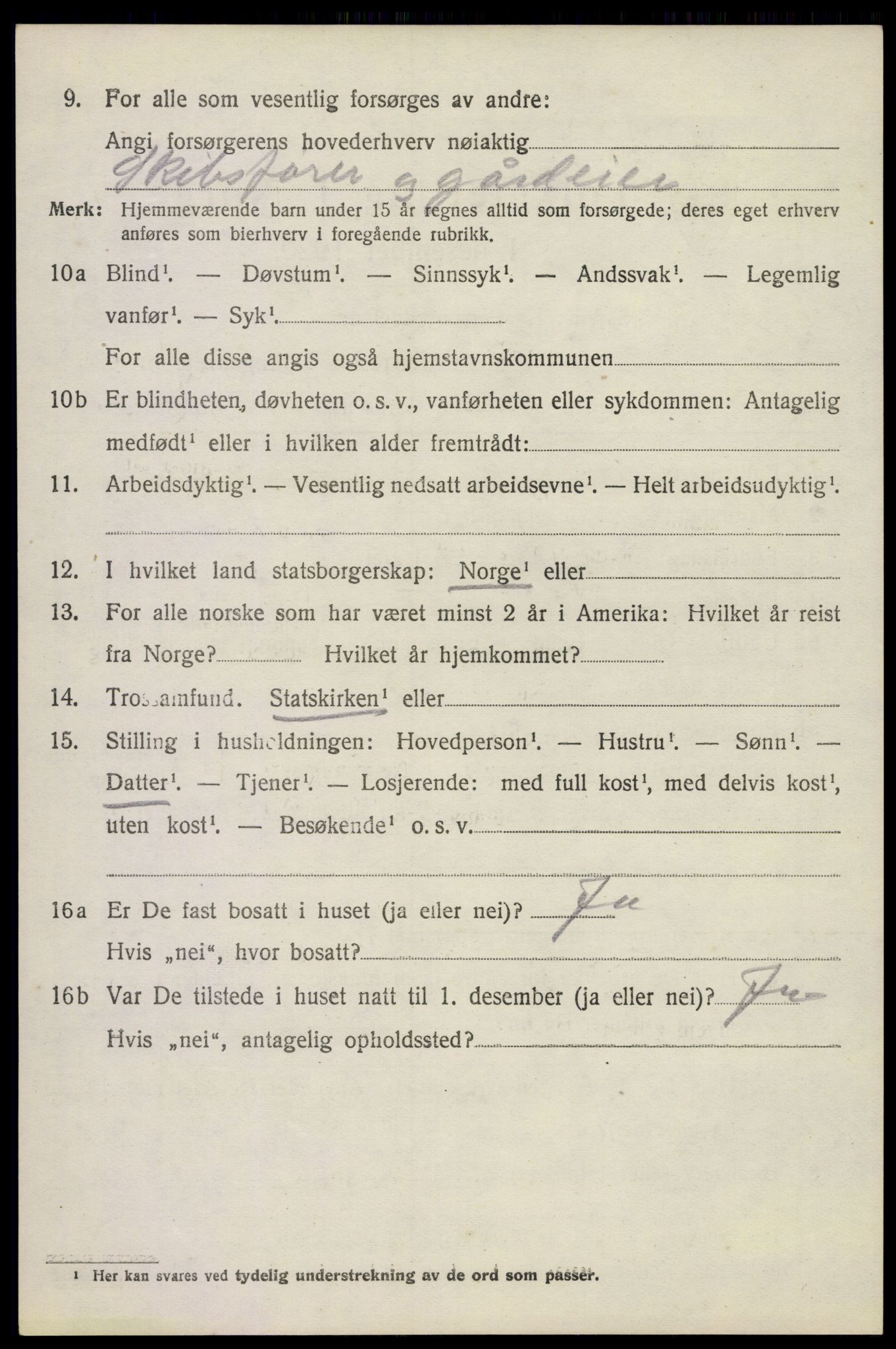 SAKO, 1920 census for Sem, 1920, p. 4298