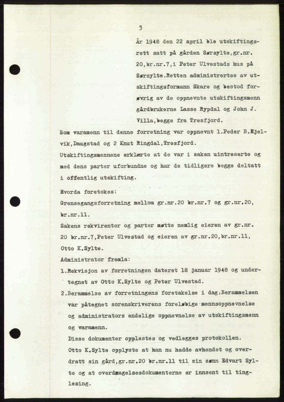 Romsdal sorenskriveri, AV/SAT-A-4149/1/2/2C: Mortgage book no. A28, 1948-1949, Diary no: : 3140/1948