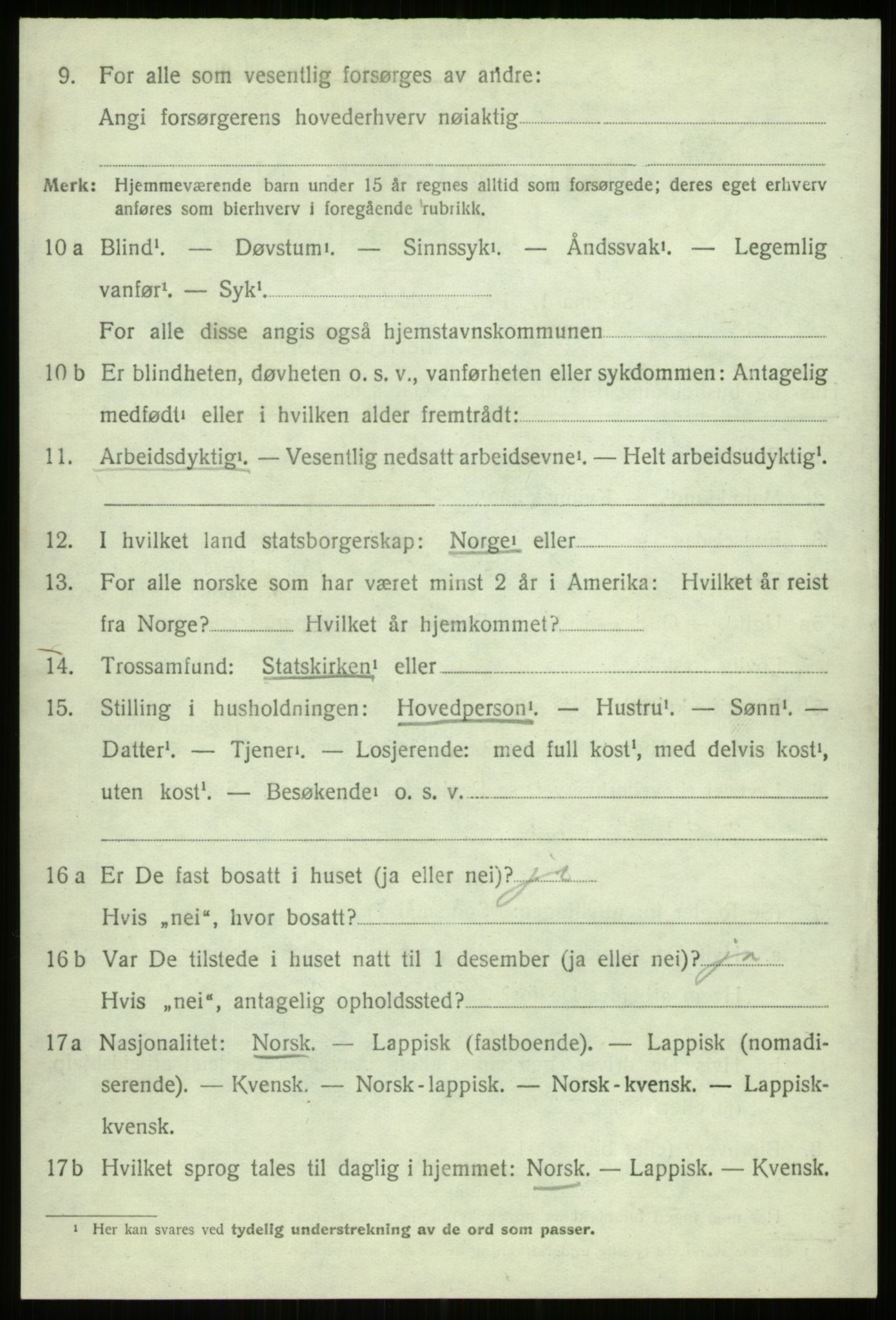 SATØ, 1920 census for Trondenes, 1920, p. 8748