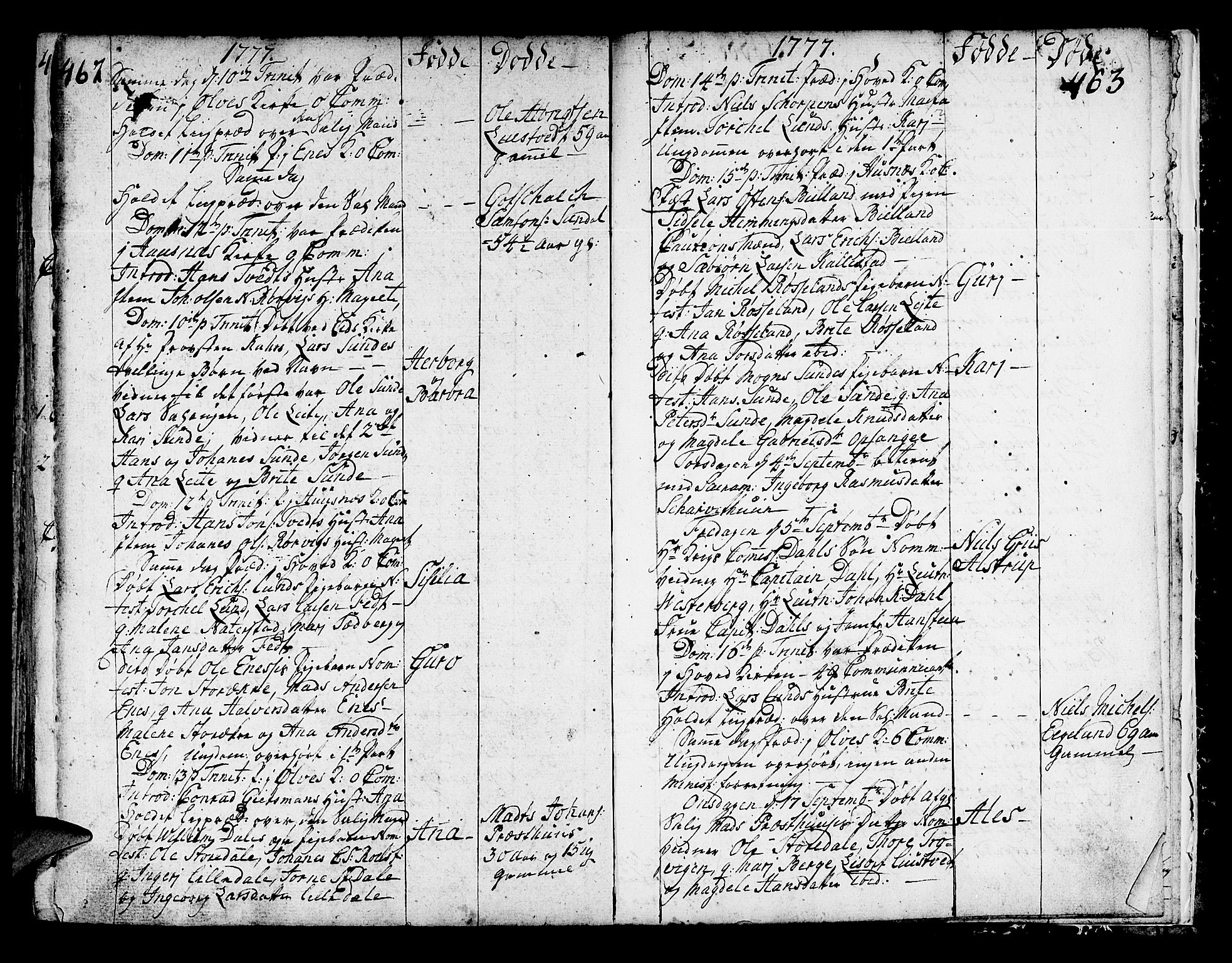 Kvinnherad sokneprestembete, SAB/A-76401/H/Haa: Parish register (official) no. A 3, 1754-1777, p. 462-463