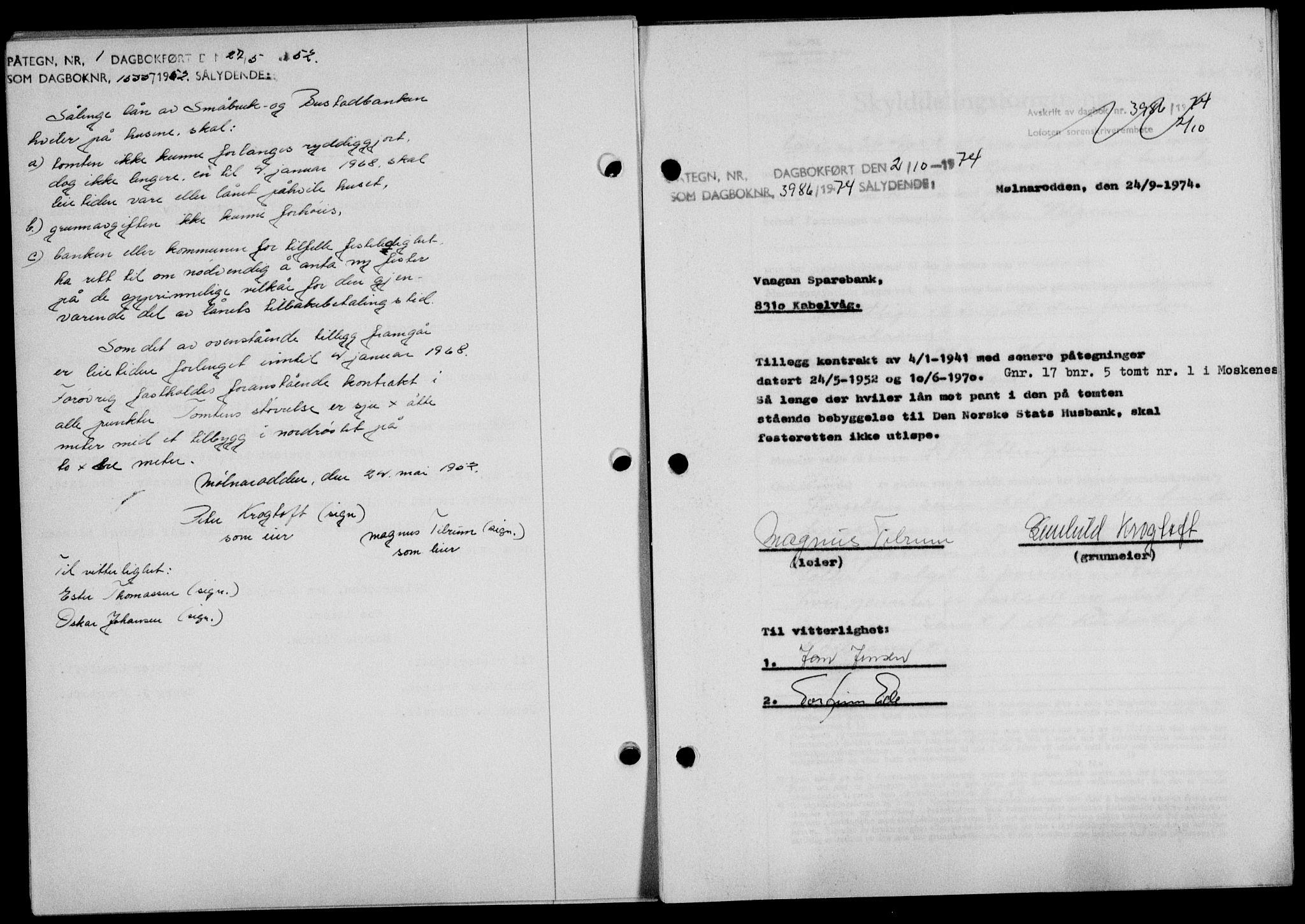 Lofoten sorenskriveri, SAT/A-0017/1/2/2C/L0008a: Mortgage book no. 8a, 1940-1941, Diary no: : 658/1941