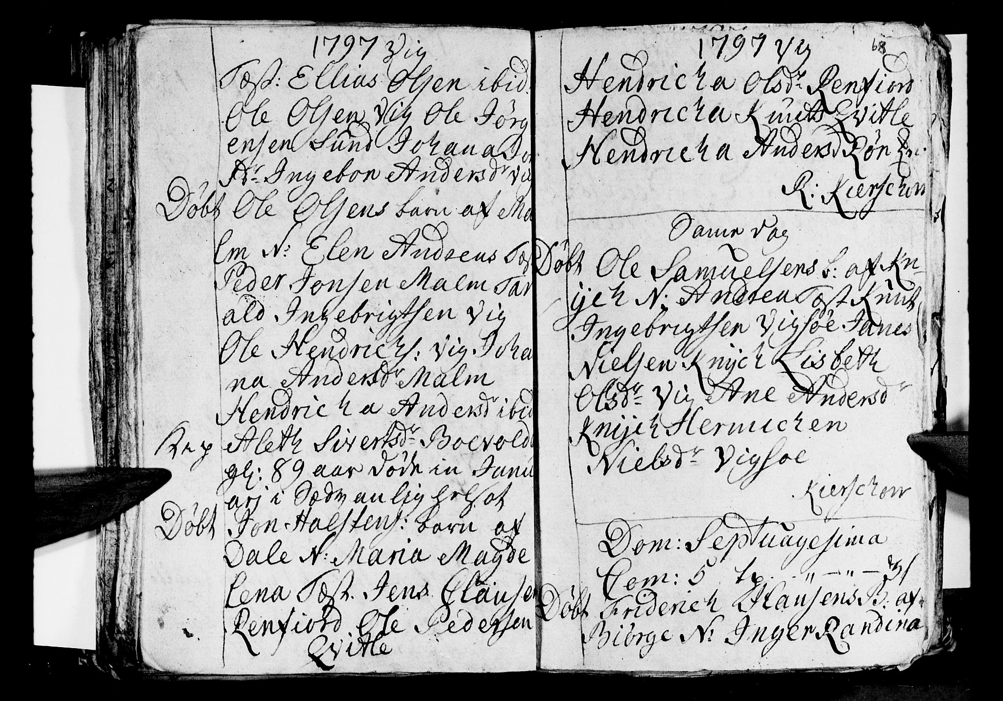 Ministerialprotokoller, klokkerbøker og fødselsregistre - Nordland, AV/SAT-A-1459/812/L0184: Parish register (copy) no. 812C02, 1793-1809, p. 68