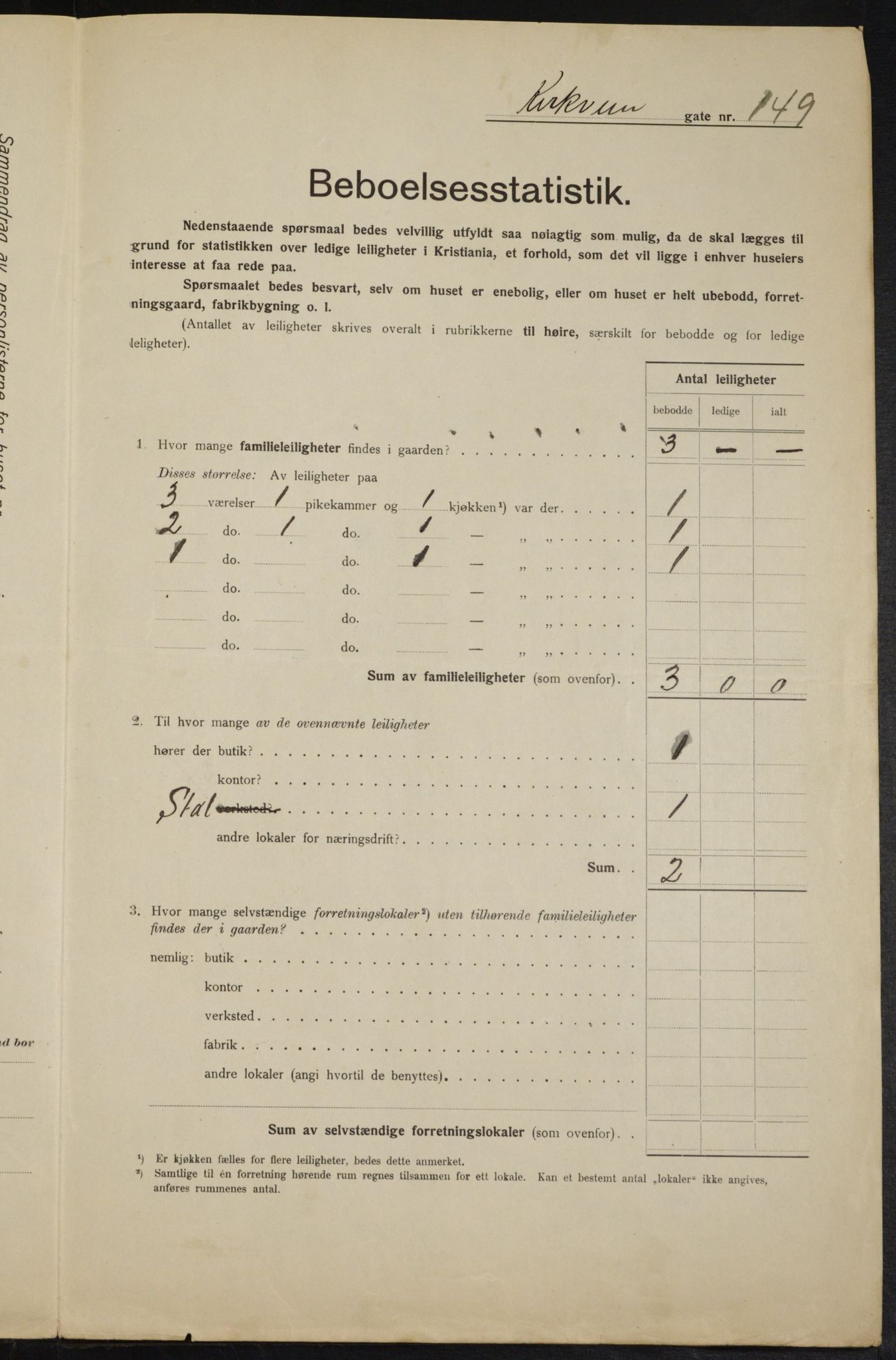 OBA, Municipal Census 1915 for Kristiania, 1915, p. 51000