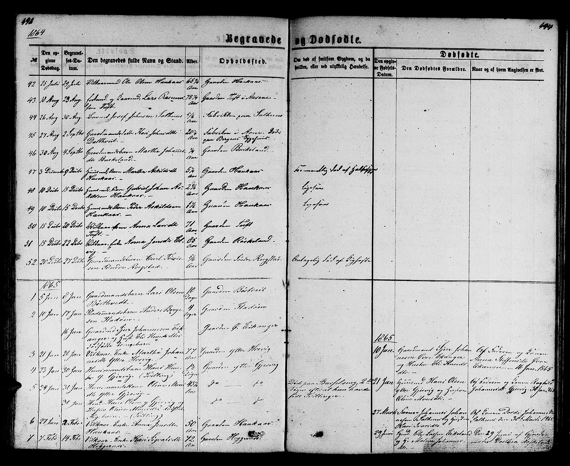 Hamre sokneprestembete, SAB/A-75501/H/Ha/Hab: Parish register (copy) no. B 2, 1863-1880, p. 493-494