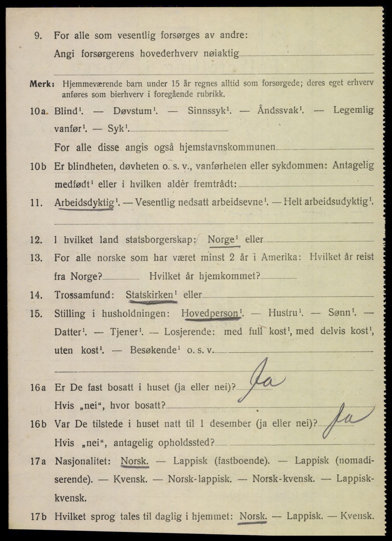 SAT, 1920 census for Vevelstad, 1920, p. 1871