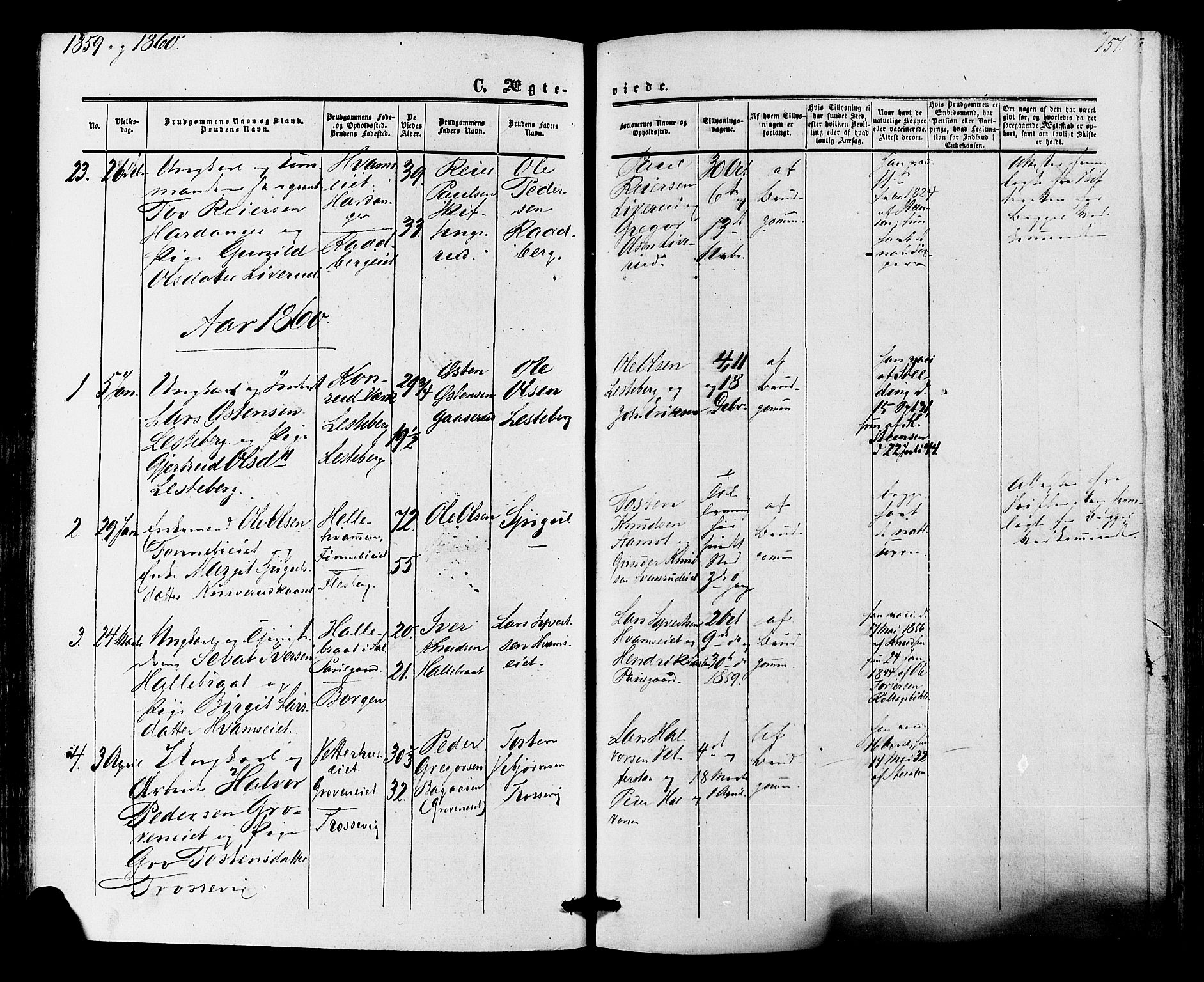 Nore kirkebøker, AV/SAKO-A-238/F/Fa/L0003: Parish register (official) no. I 3, 1858-1866, p. 157