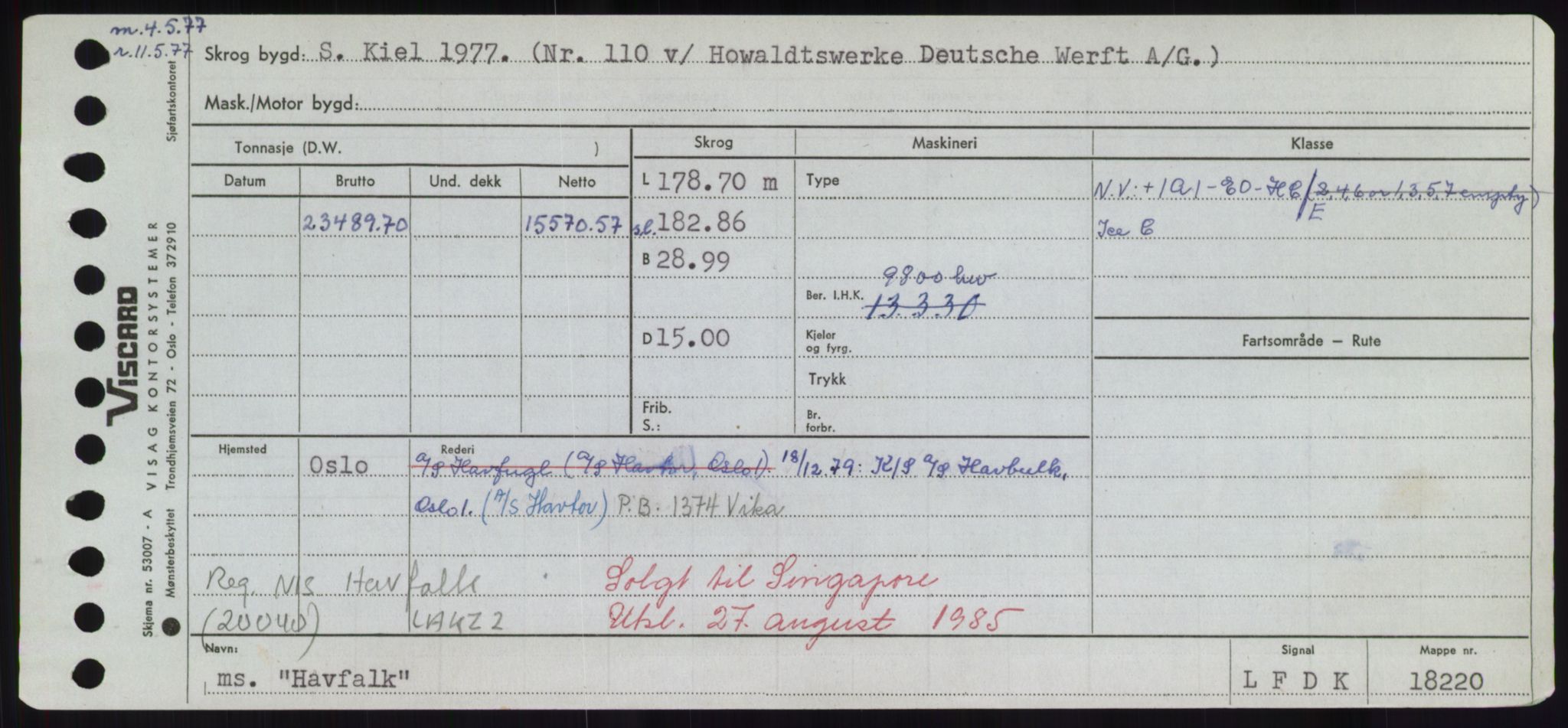 Sjøfartsdirektoratet med forløpere, Skipsmålingen, RA/S-1627/H/Hd/L0014: Fartøy, H-Havl, p. 533