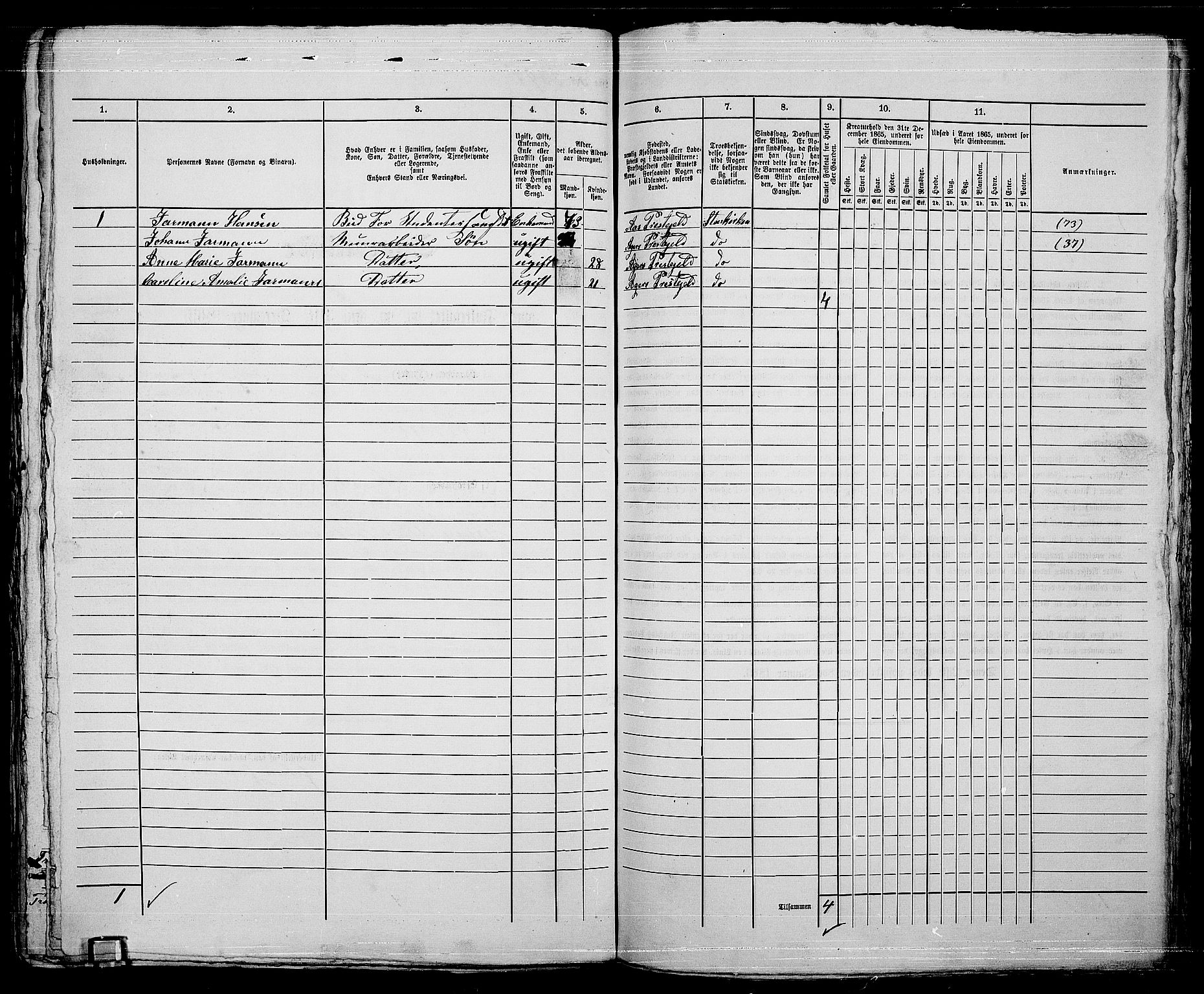 RA, 1865 census for Kristiania, 1865, p. 5328