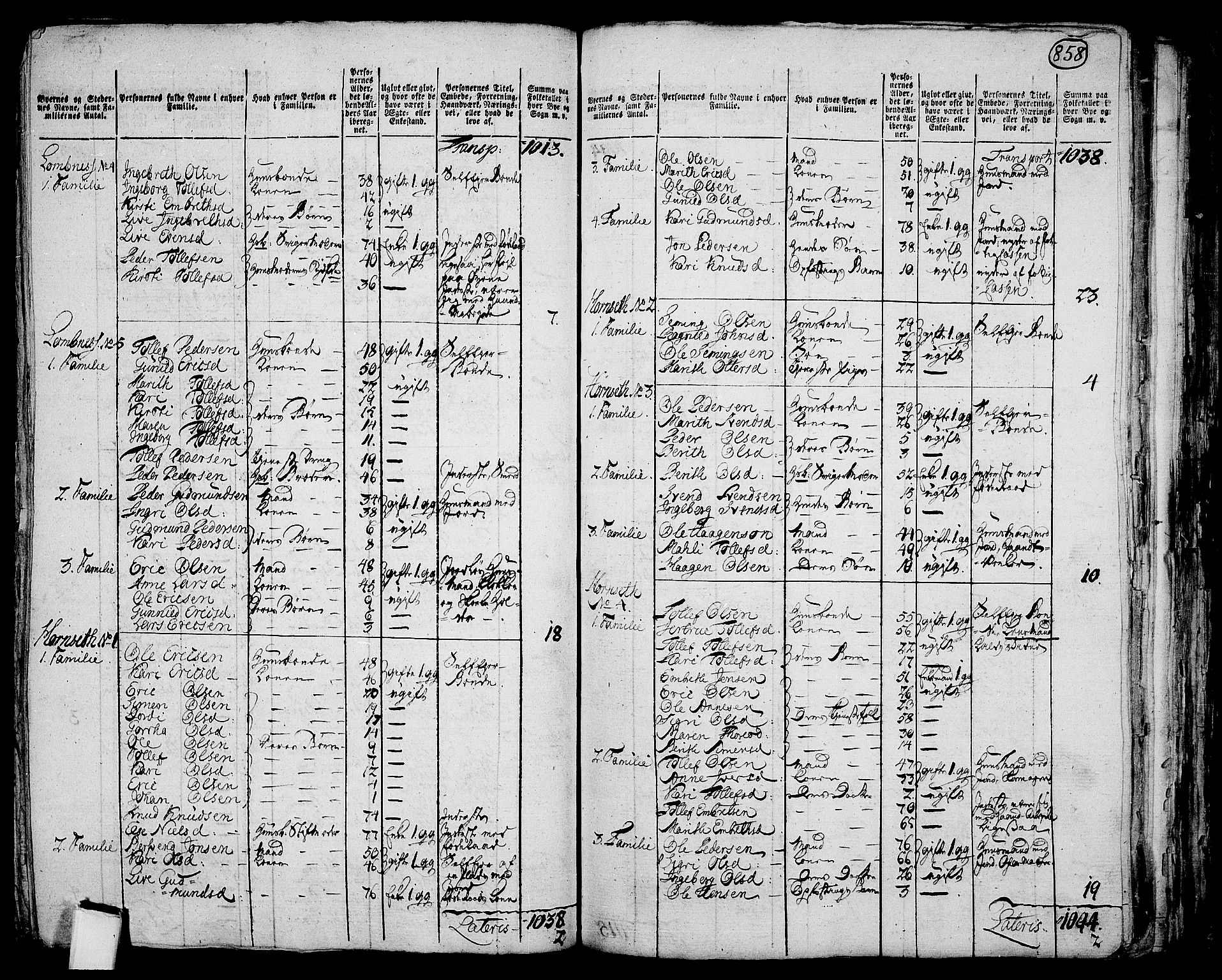 RA, 1801 census for 0432P Rendalen, 1801, p. 857b-858a