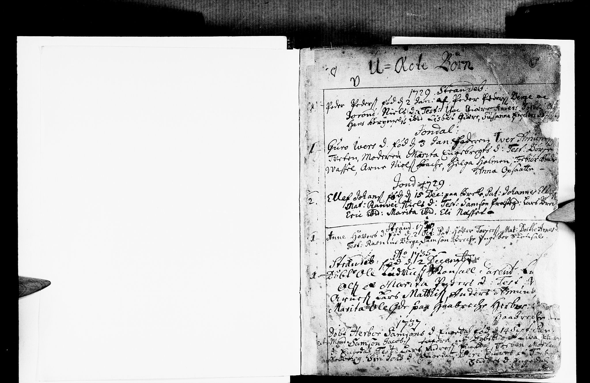 Strandebarm sokneprestembete, SAB/A-78401/H/Haa: Parish register (official) no. A 2 /1, 1727-1750