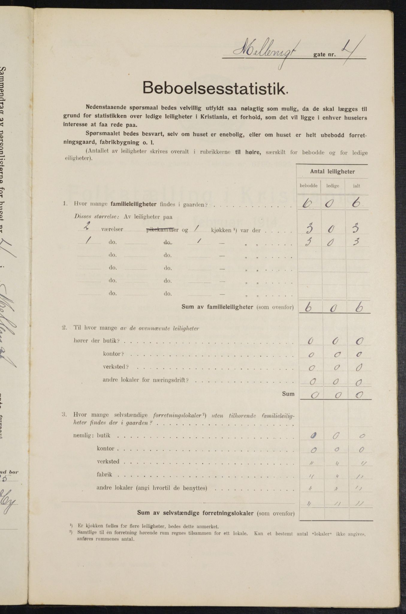 OBA, Municipal Census 1914 for Kristiania, 1914, p. 65004