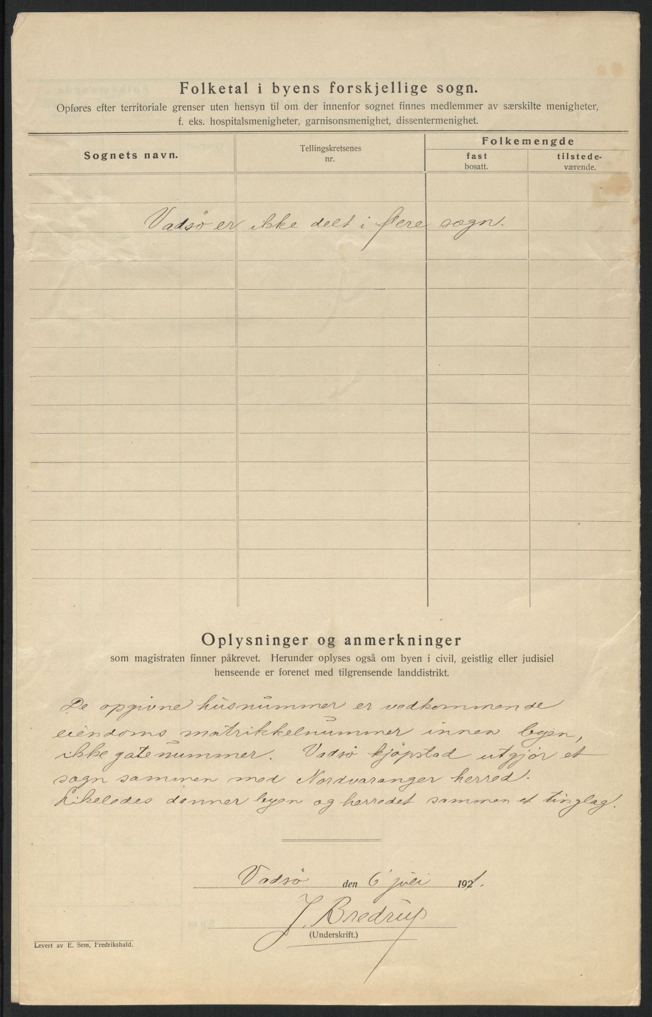 SATØ, 1920 census for Vadsø, 1920, p. 5