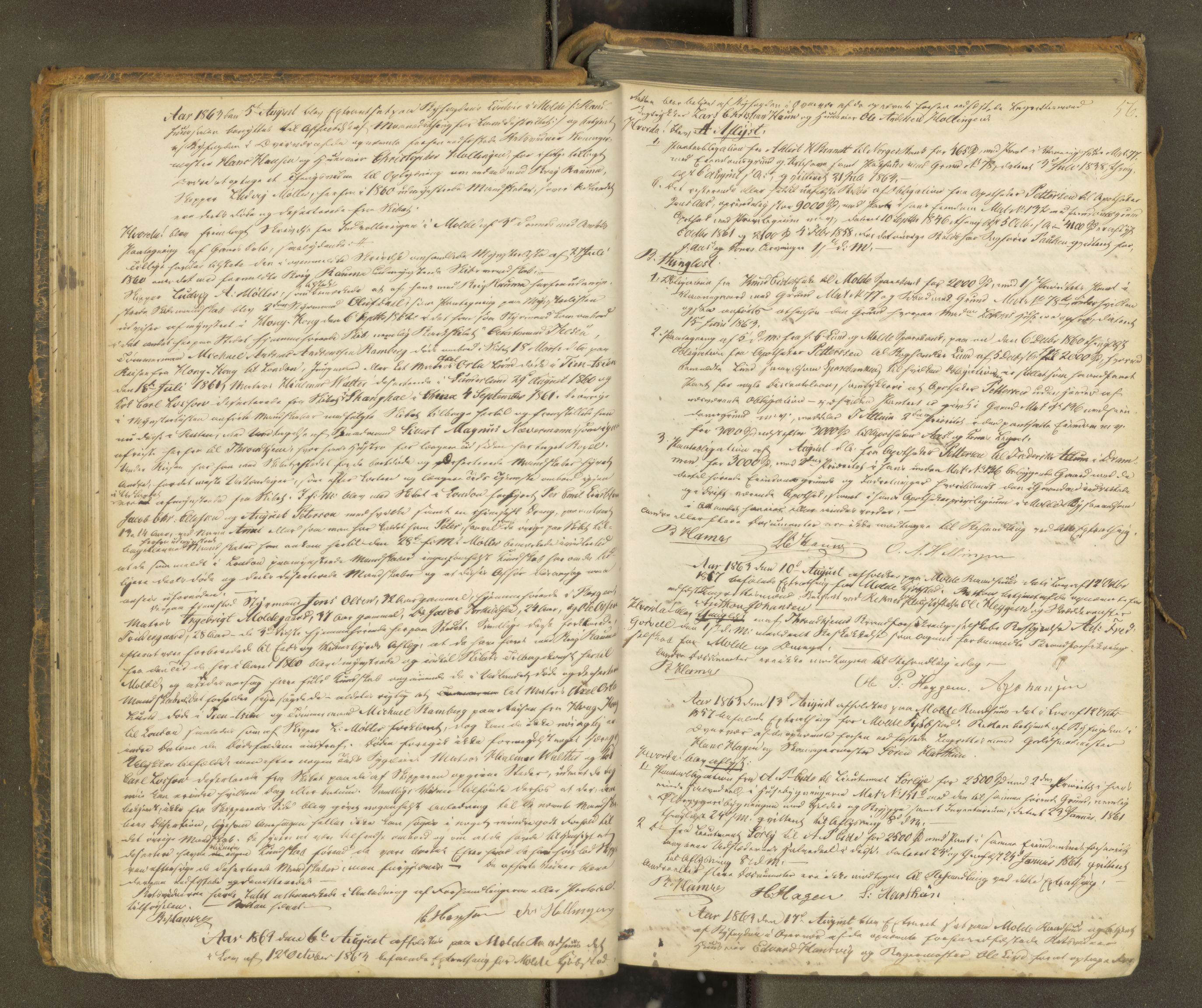 Molde byfogd, AV/SAT-A-0025/1/1A/L0010: Justisprotokoll, 1863-1869, p. 55b-56a