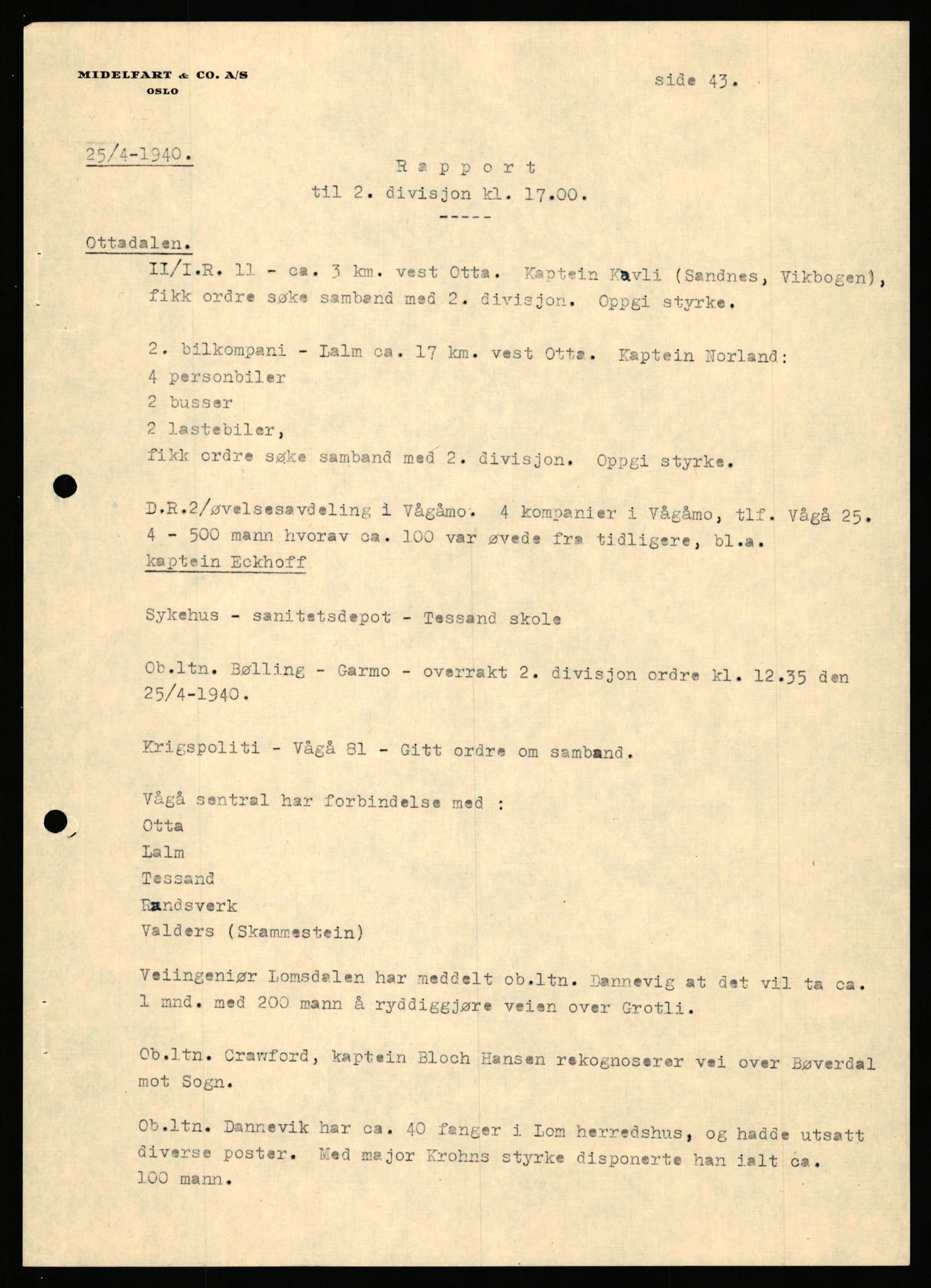 Forsvaret, Forsvarets krigshistoriske avdeling, AV/RA-RAFA-2017/Y/Yb/L0063: II-C-11-200  -  2. Divisjon., 1940, p. 843