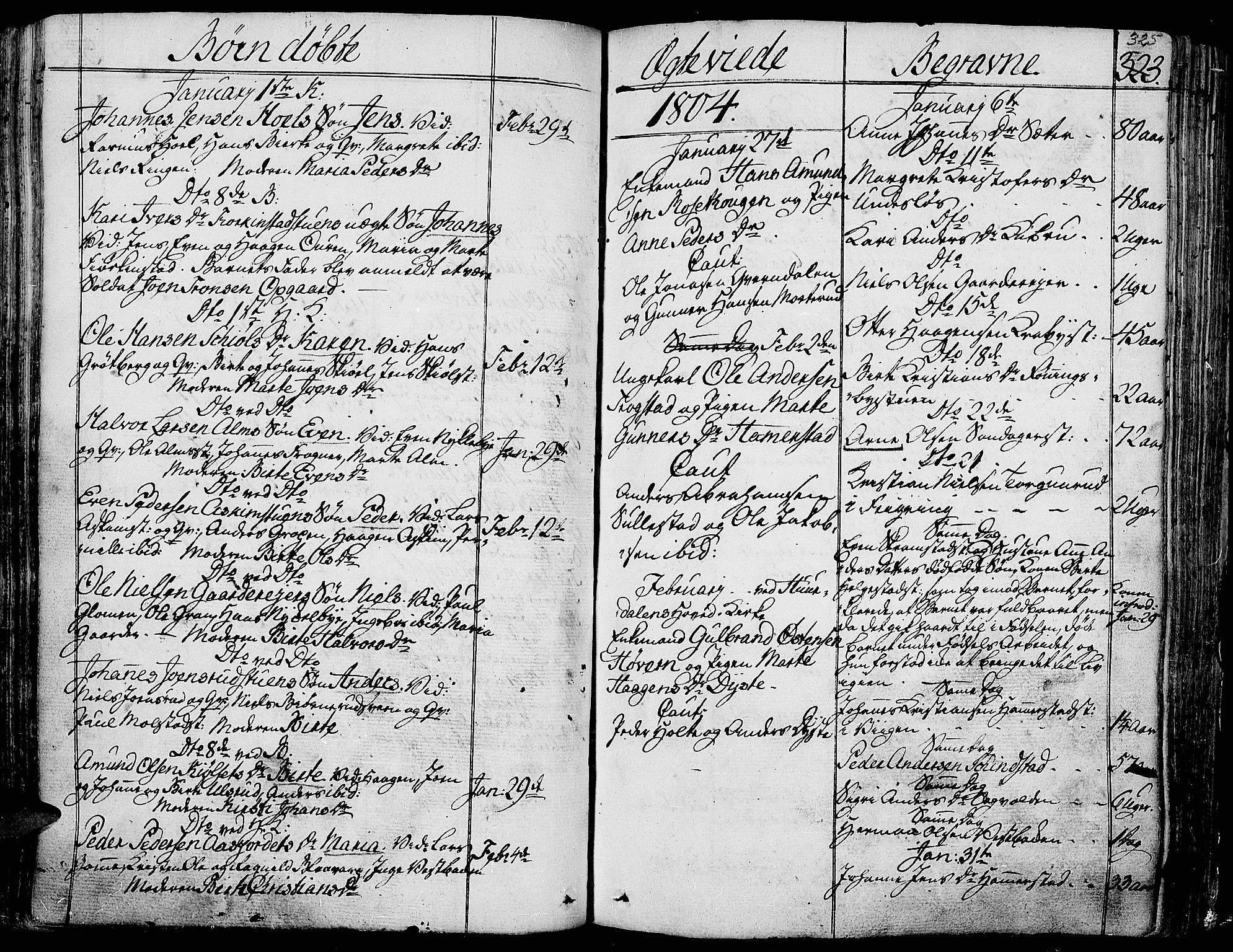 Toten prestekontor, AV/SAH-PREST-102/H/Ha/Haa/L0007: Parish register (official) no. 7, 1794-1809, p. 325