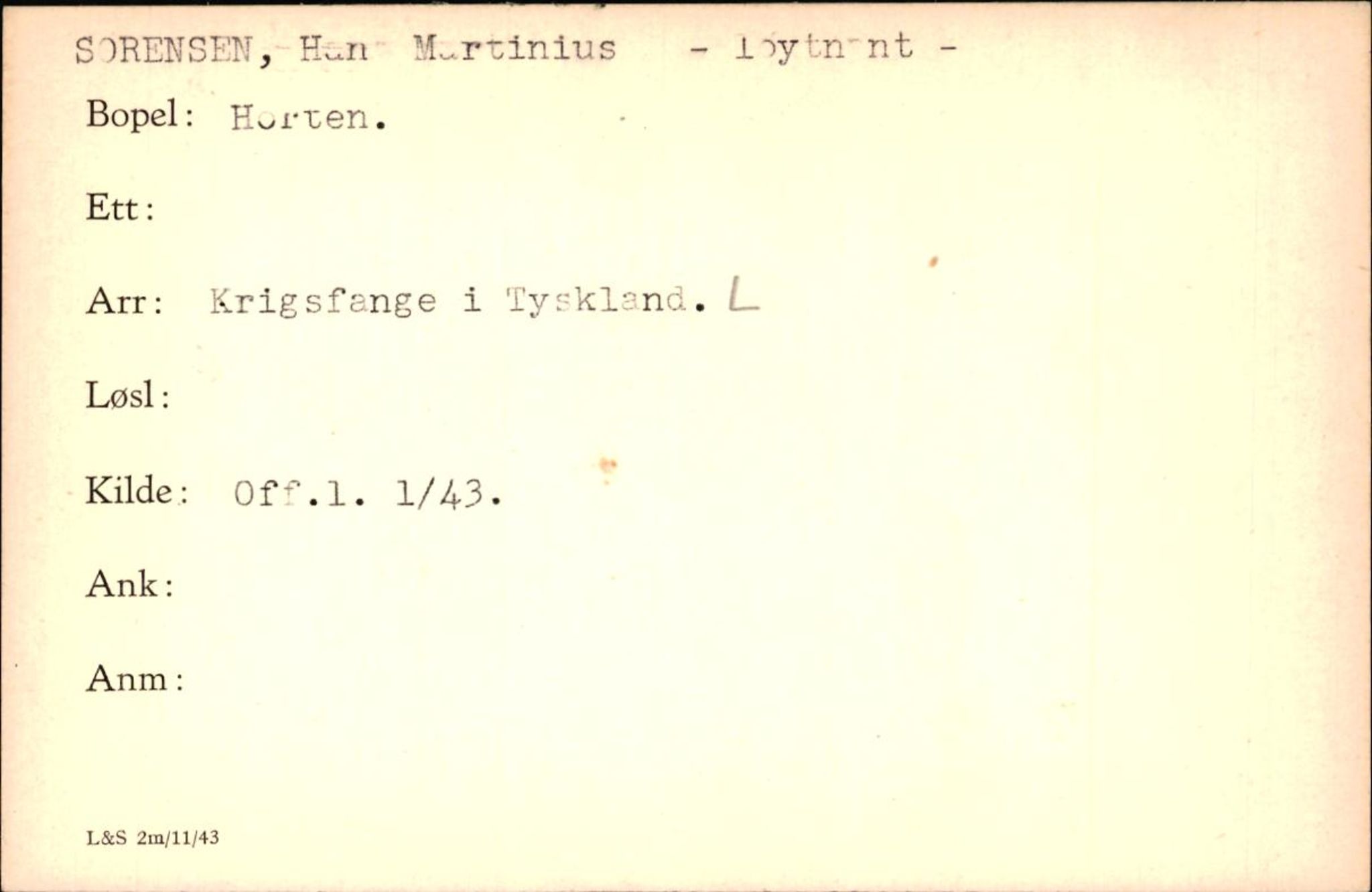 Forsvaret, Forsvarets krigshistoriske avdeling, AV/RA-RAFA-2017/Y/Yf/L0200: II-C-11-2102  -  Norske krigsfanger i Tyskland, 1940-1945, p. 1034