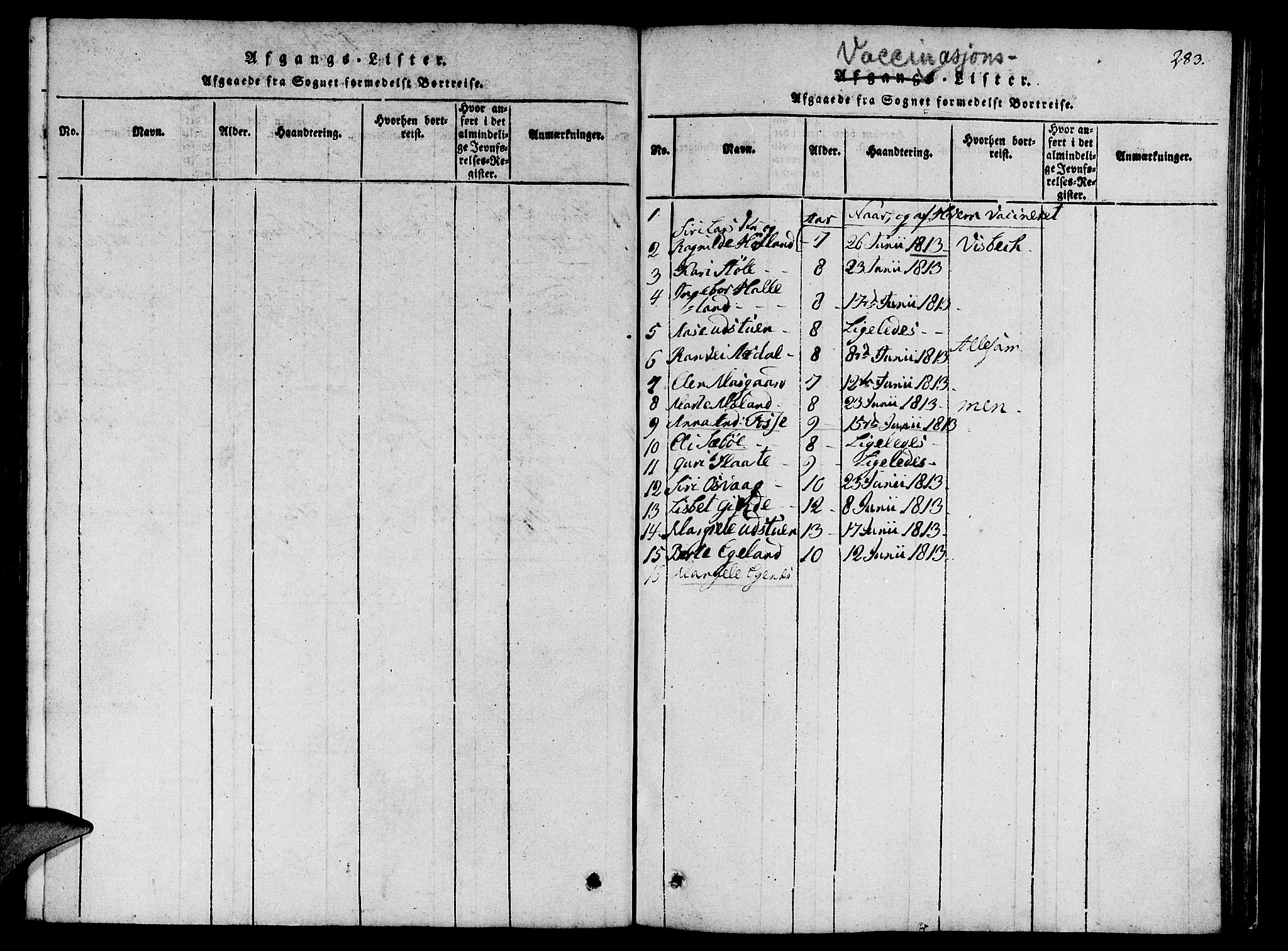 Etne sokneprestembete, SAB/A-75001/H/Haa: Parish register (official) no. A 6, 1815-1831, p. 283