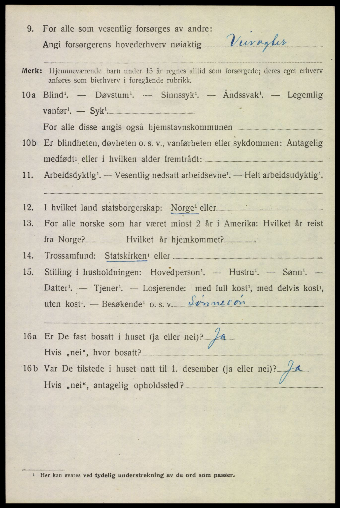 SAH, 1920 census for Åsnes, 1920, p. 6949