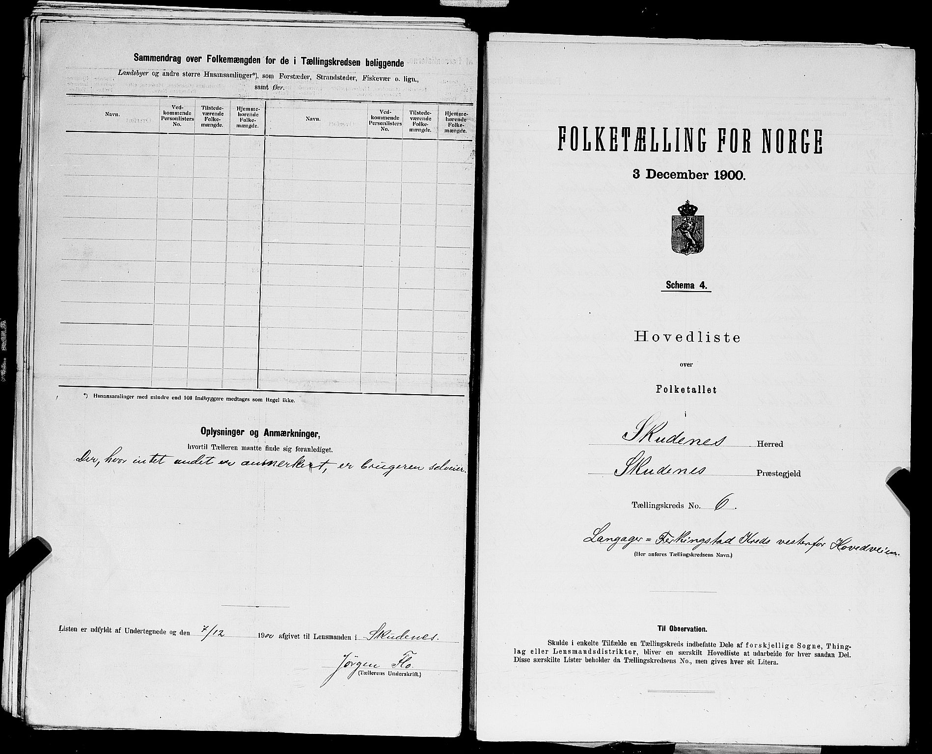 SAST, 1900 census for Skudenes, 1900, p. 25