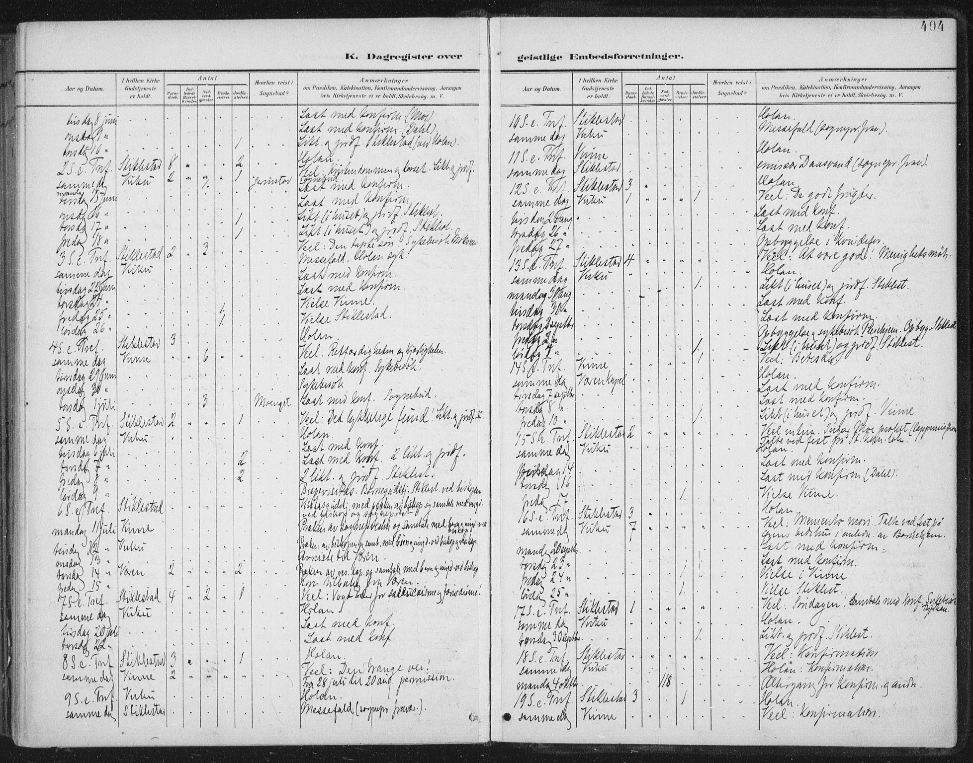 Ministerialprotokoller, klokkerbøker og fødselsregistre - Nord-Trøndelag, AV/SAT-A-1458/723/L0246: Parish register (official) no. 723A15, 1900-1917, p. 404