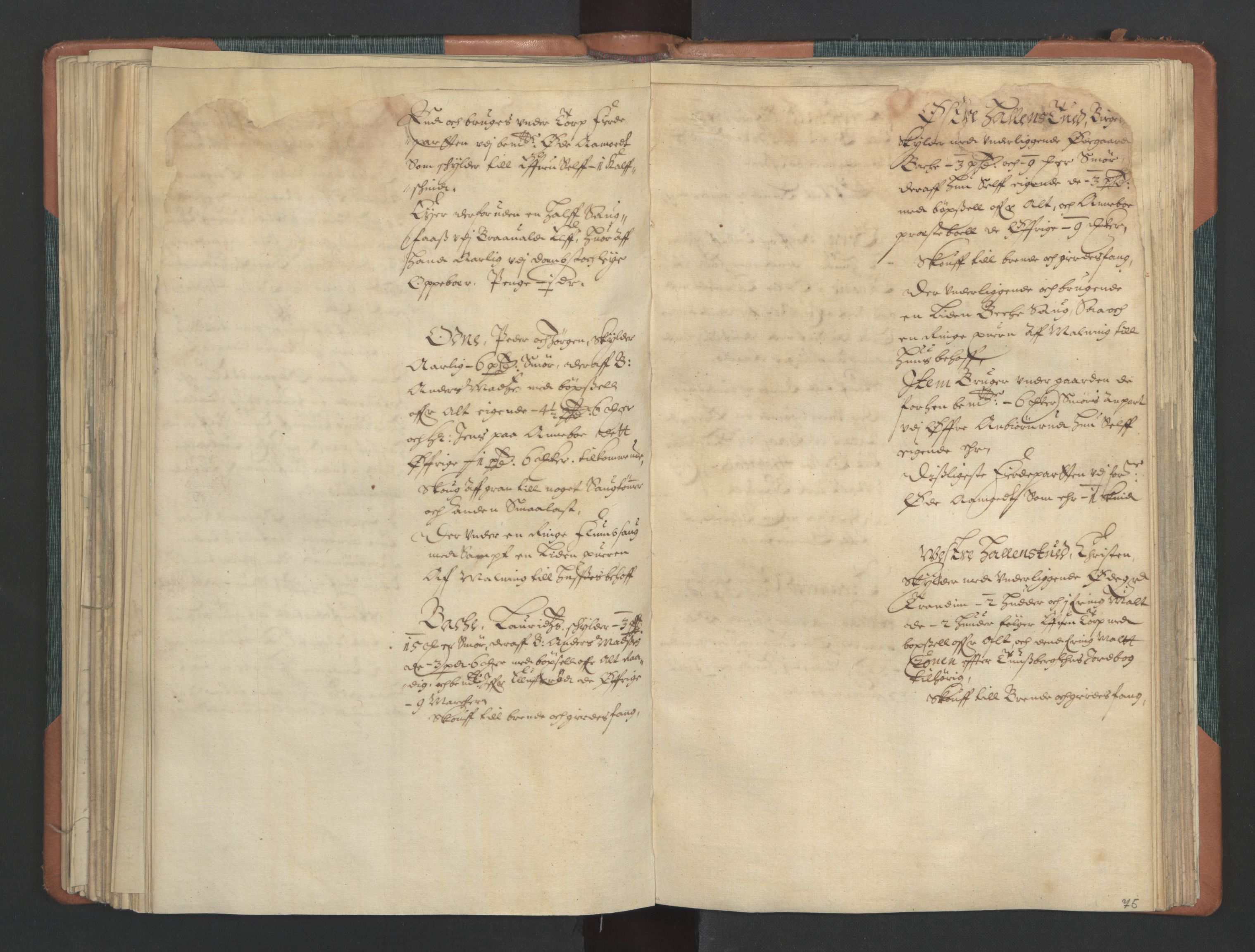 Rentekammeret inntil 1814, Realistisk ordnet avdeling, AV/RA-EA-4070/L/L0011: Tønsberg lagdømme. Alminnelig jordebok for Tønsberg len - Slagen og Arendal skipreider., 1661, p. 74b-75a