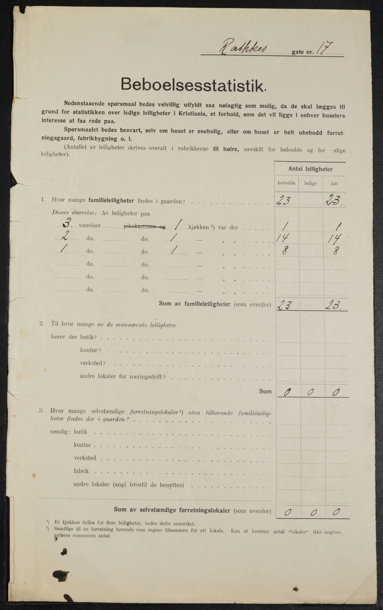 OBA, Municipal Census 1914 for Kristiania, 1914, p. 82575
