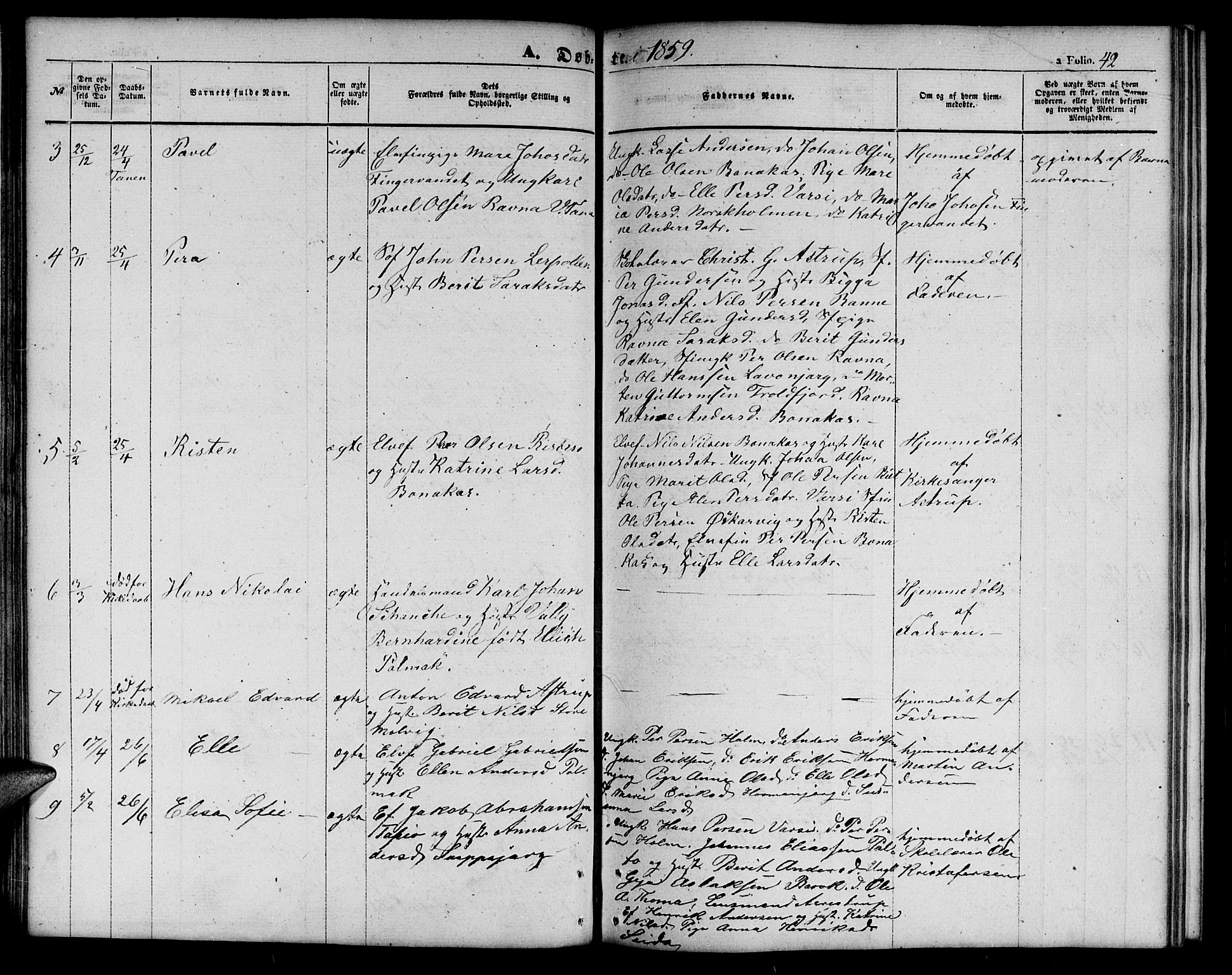 Tana sokneprestkontor, SATØ/S-1334/H/Hb/L0001klokker: Parish register (copy) no. 1 /1, 1853-1867, p. 42
