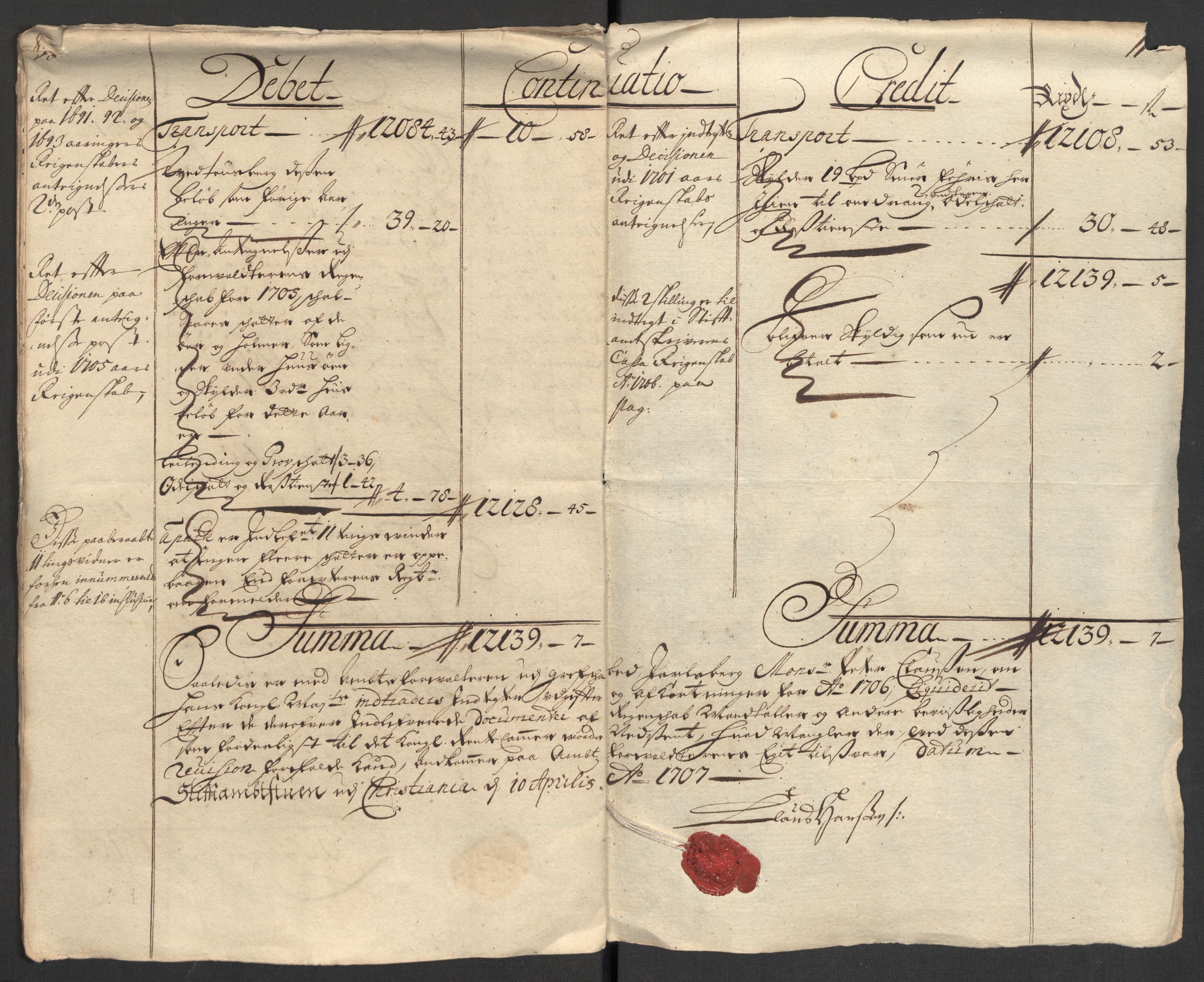 Rentekammeret inntil 1814, Reviderte regnskaper, Fogderegnskap, AV/RA-EA-4092/R32/L1872: Fogderegnskap Jarlsberg grevskap, 1706-1707, p. 16