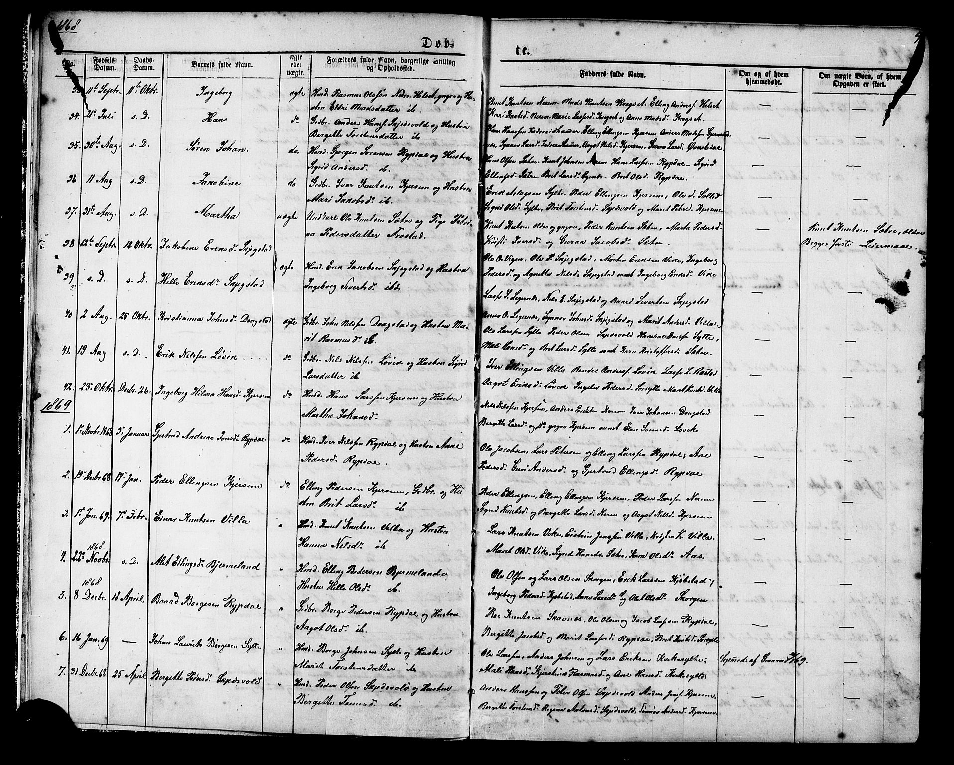Ministerialprotokoller, klokkerbøker og fødselsregistre - Møre og Romsdal, SAT/A-1454/541/L0547: Parish register (copy) no. 541C02, 1867-1921, p. 5