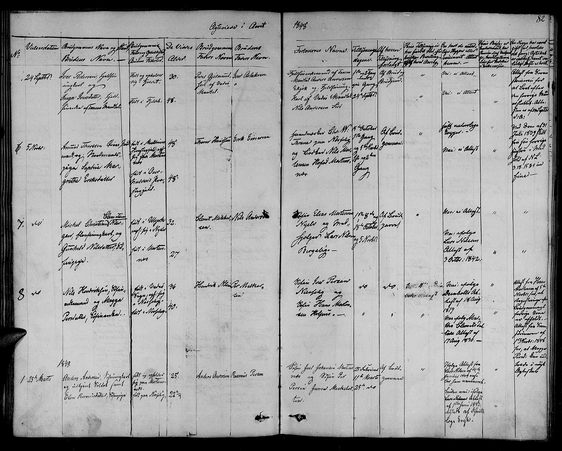 Nesseby sokneprestkontor, SATØ/S-1330/H/Ha/L0001kirke: Parish register (official) no. 1, 1838-1855, p. 82