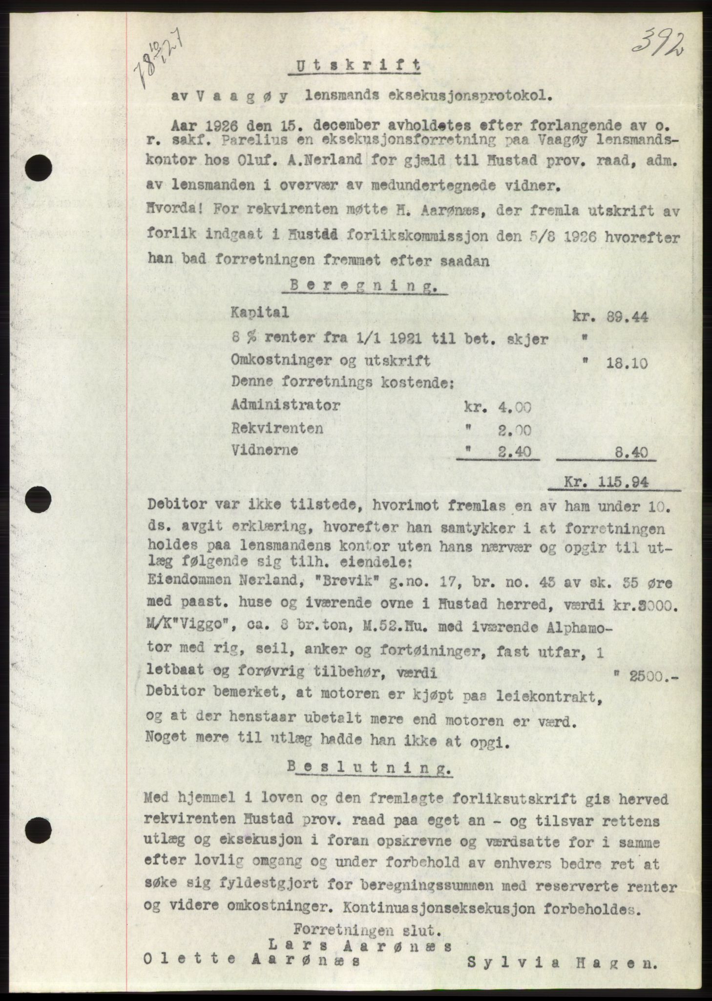 Romsdal sorenskriveri, AV/SAT-A-4149/1/2/2C/L0051: Mortgage book no. 45, 1926-1927, Deed date: 10.01.1927