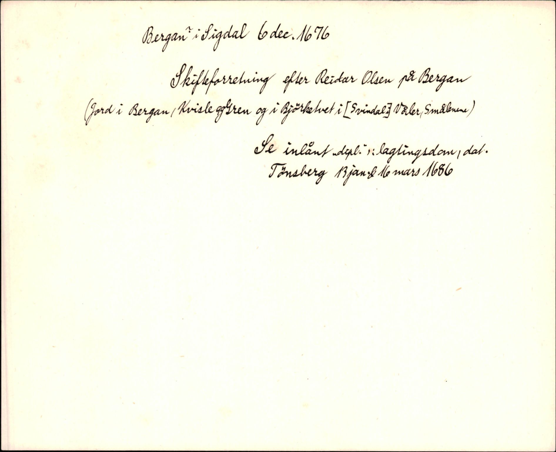 Riksarkivets diplomsamling, AV/RA-EA-5965/F35/F35d/L0005: Innlånte diplomer, seddelregister, 1661-1690, p. 341