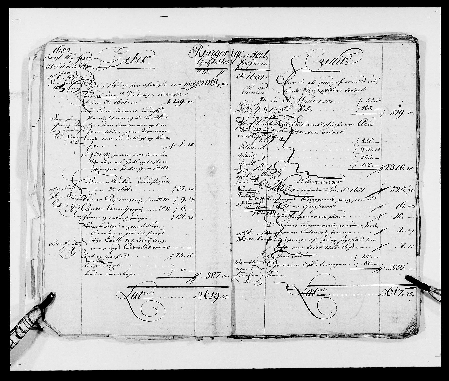 Rentekammeret inntil 1814, Reviderte regnskaper, Fogderegnskap, RA/EA-4092/R21/L1445: Fogderegnskap Ringerike og Hallingdal, 1681-1689, p. 6