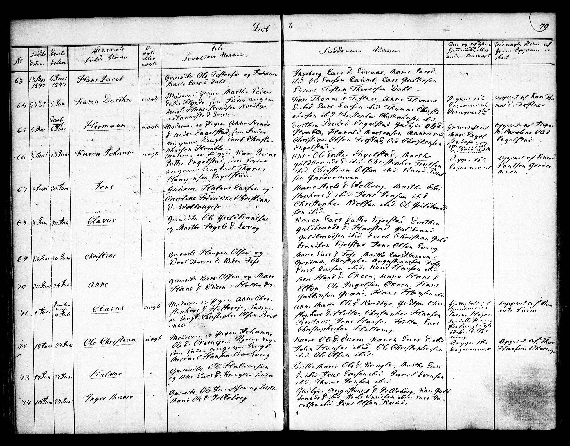Nannestad prestekontor Kirkebøker, SAO/A-10414a/F/Fa/L0010: Parish register (official) no. I 10, 1840-1850, p. 79