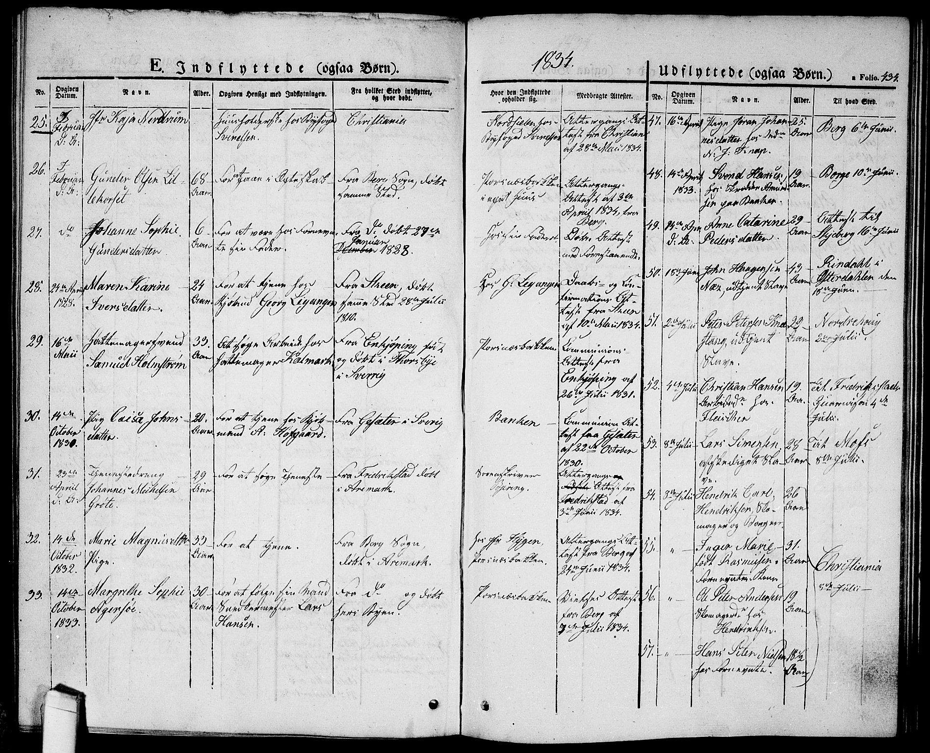 Halden prestekontor Kirkebøker, AV/SAO-A-10909/G/Ga/L0003: Parish register (copy) no. 3, 1834-1844, p. 434