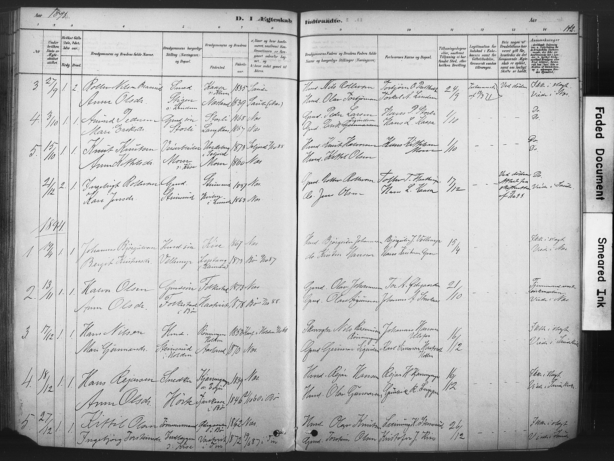 Sauherad kirkebøker, SAKO/A-298/F/Fb/L0002: Parish register (official) no. II 2, 1878-1901, p. 142
