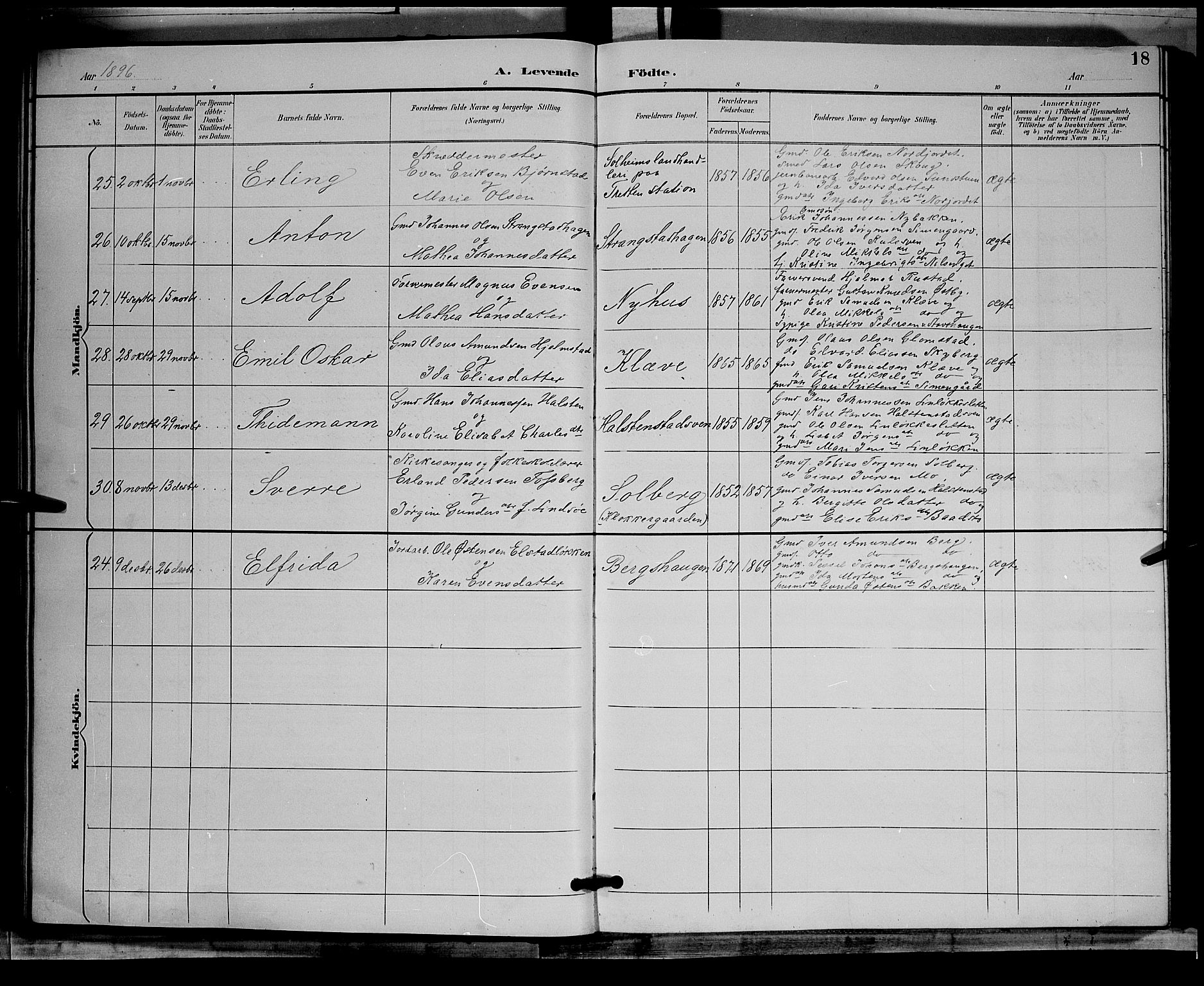 Øyer prestekontor, SAH/PREST-084/H/Ha/Hab/L0004: Parish register (copy) no. 4, 1894-1905, p. 18