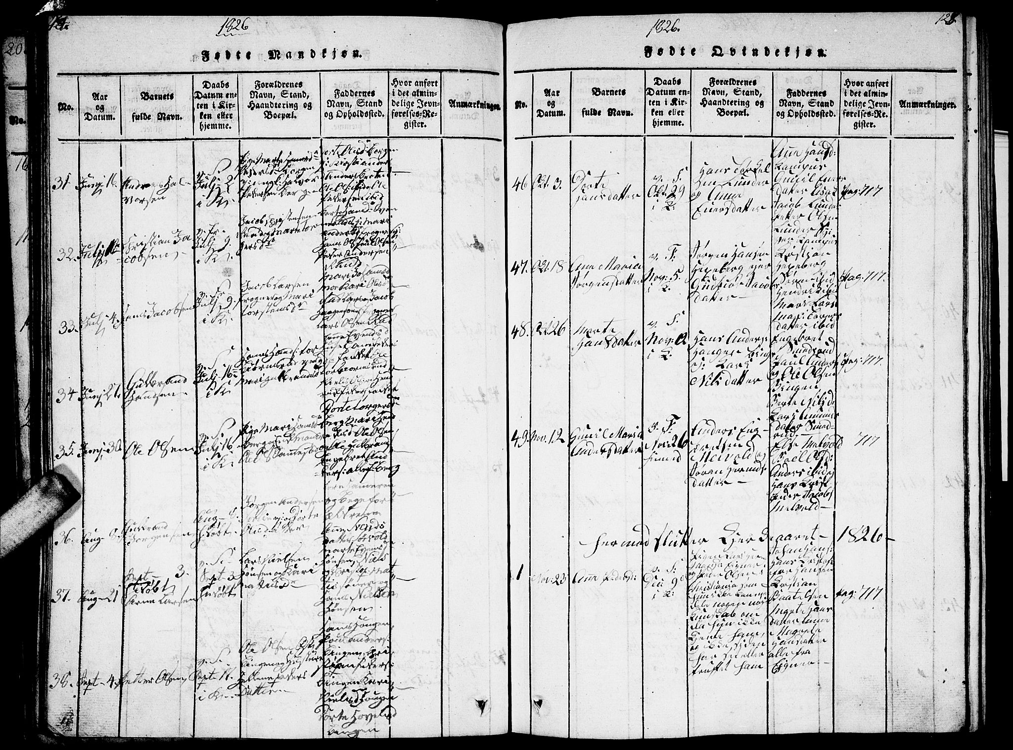 Sørum prestekontor Kirkebøker, AV/SAO-A-10303/G/Ga/L0001: Parish register (copy) no. I 1, 1814-1829, p. 124-125