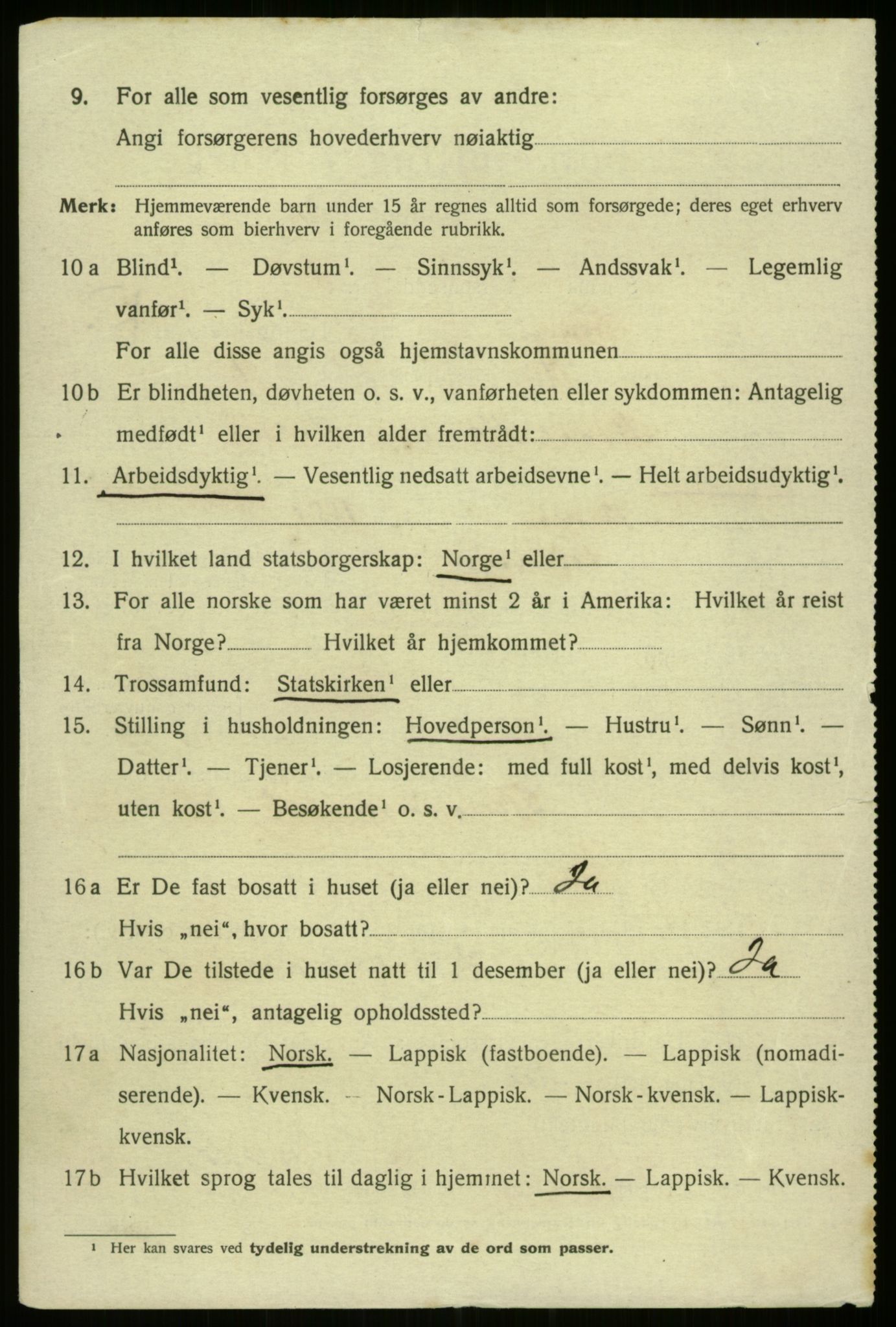 SATØ, 1920 census for Tromsø, 1920, p. 13534