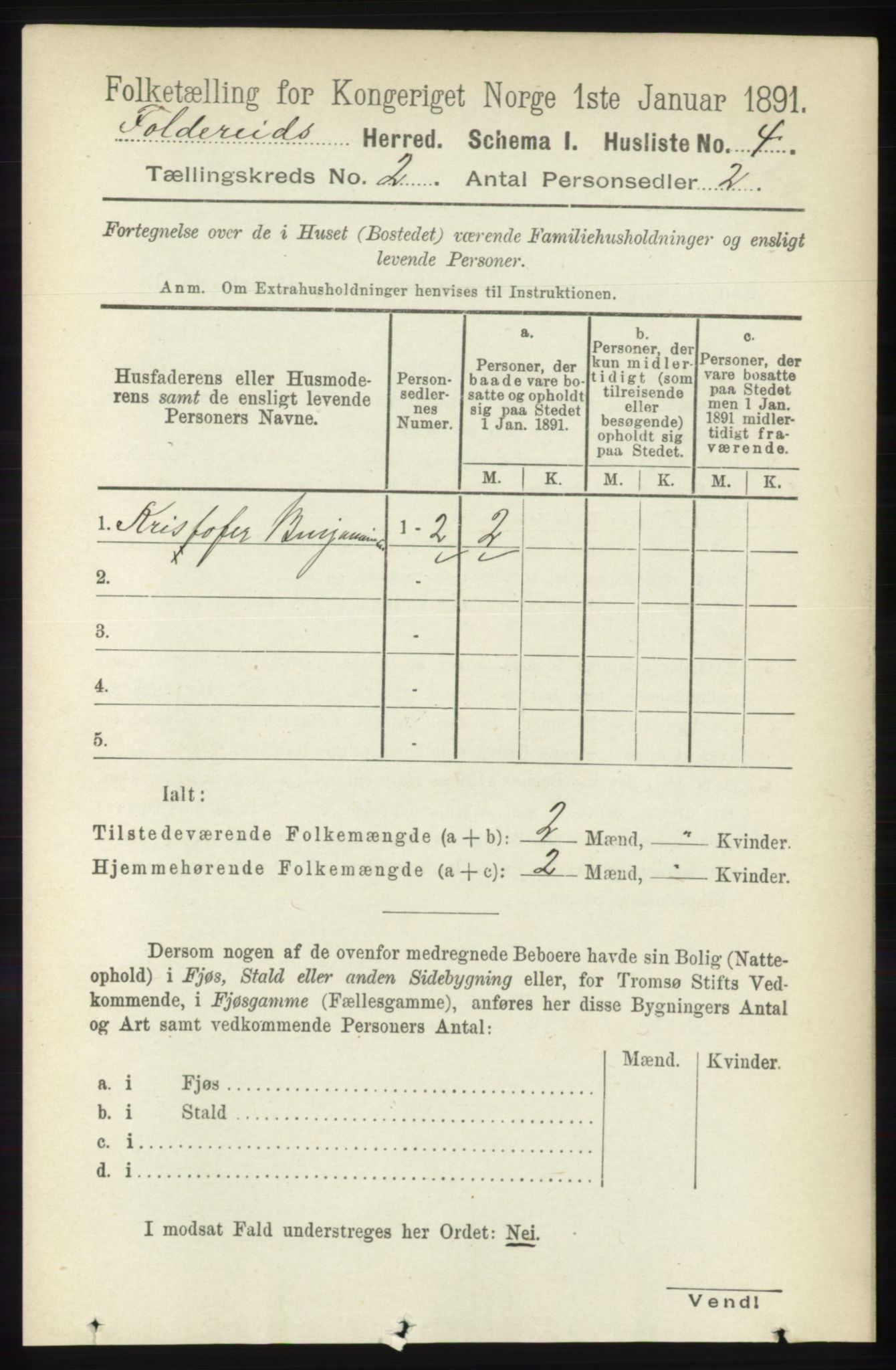 RA, 1891 census for 1753 Foldereid, 1891, p. 797