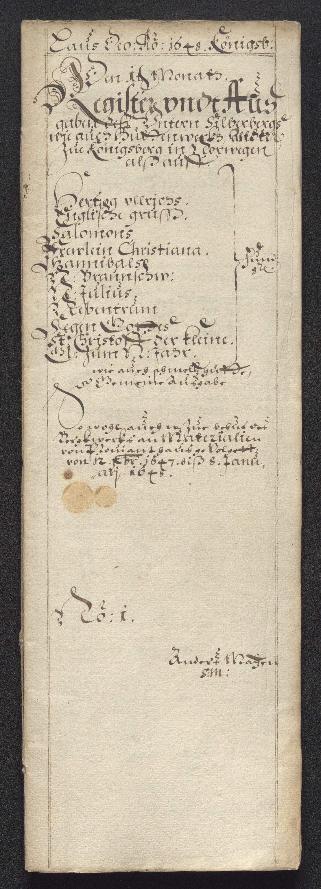 Kongsberg Sølvverk 1623-1816, AV/SAKO-EA-3135/001/D/Dc/Dcd/L0022: Utgiftsregnskap for gruver m.m., 1647-1648, p. 862