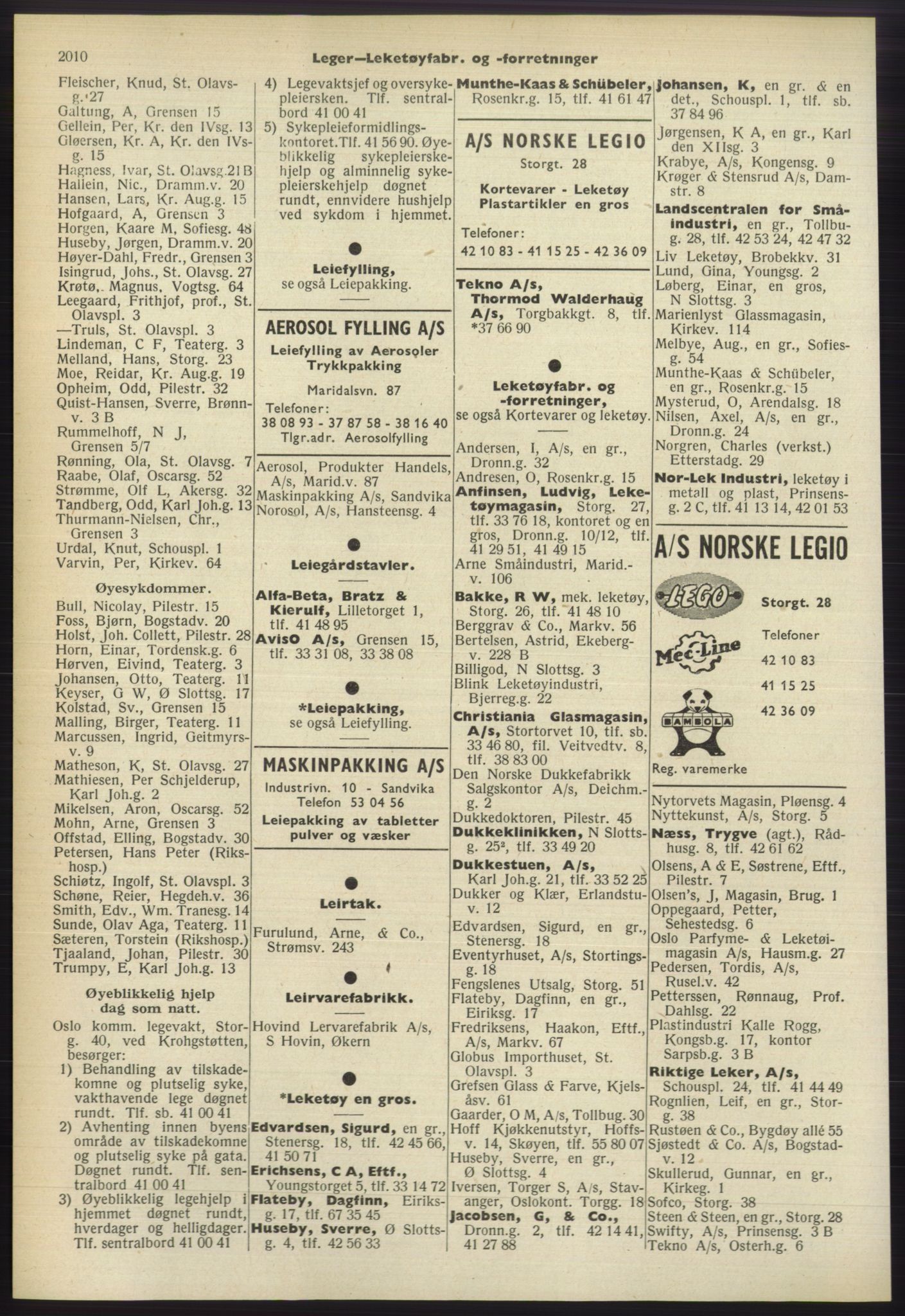 Kristiania/Oslo adressebok, PUBL/-, 1960-1961, p. 2010